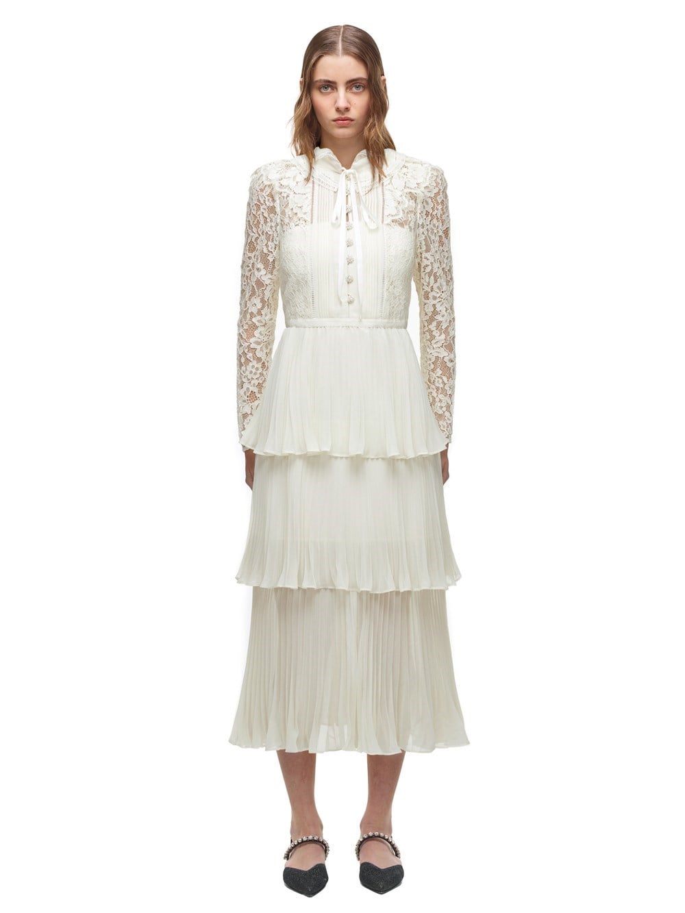 Kristal Kemerli Midi Elbise