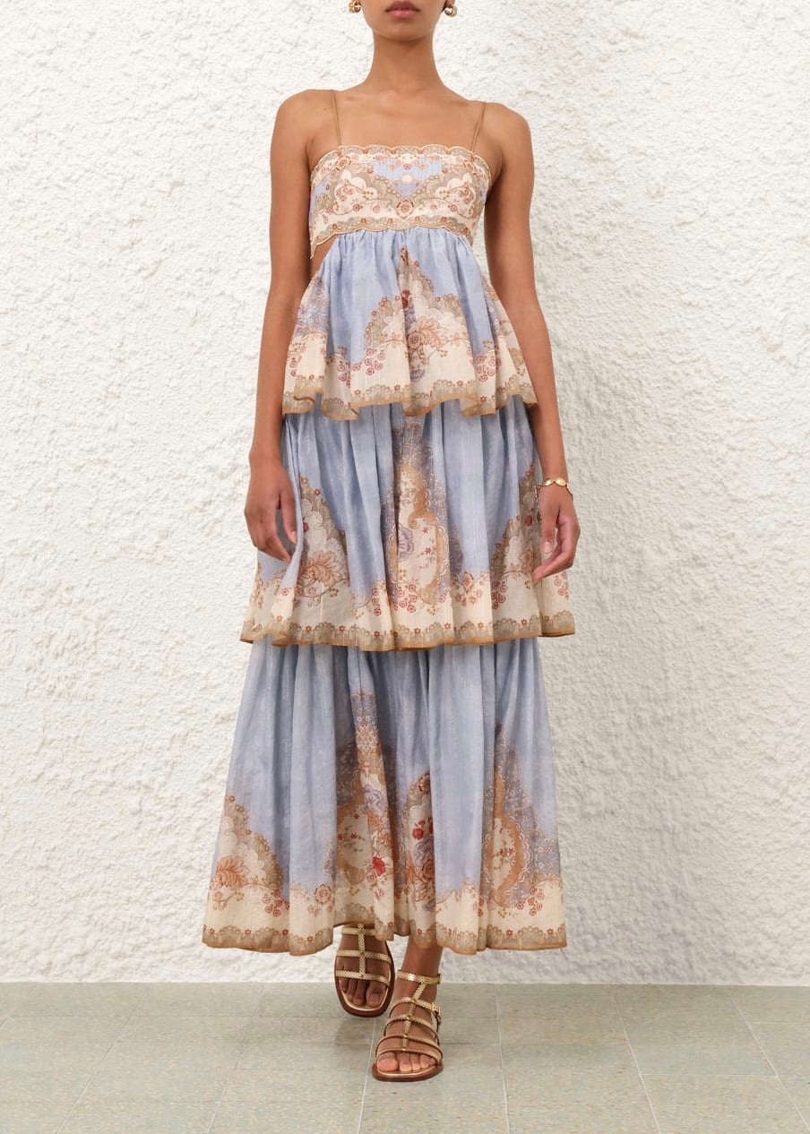 Sırtı Bağlamalı Midi Elbise