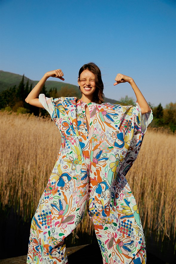 Destin 'Crazy Fish' Printed Relaxed Fit Jumpsuit