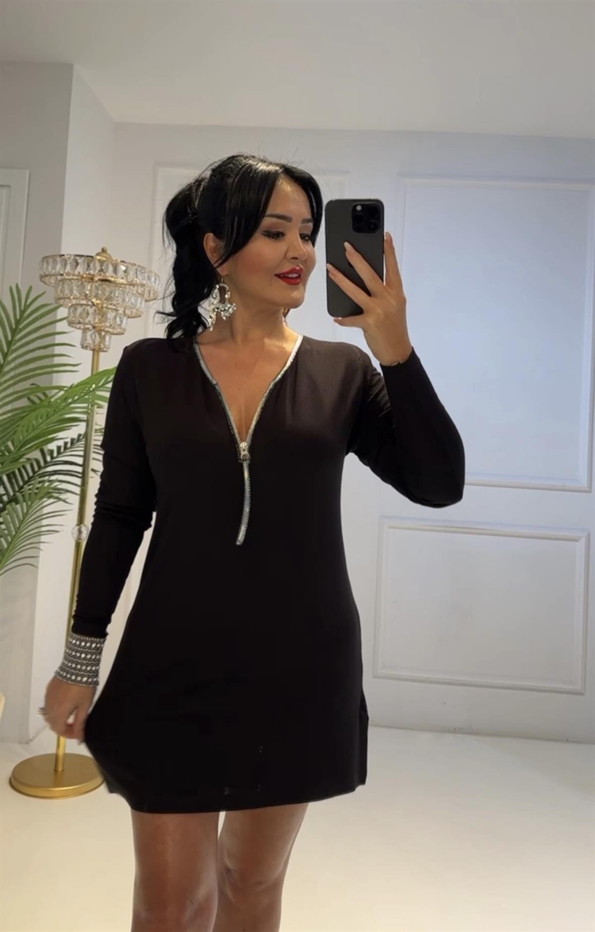 3630  Fermuarlı bayan tunikJckemdk
