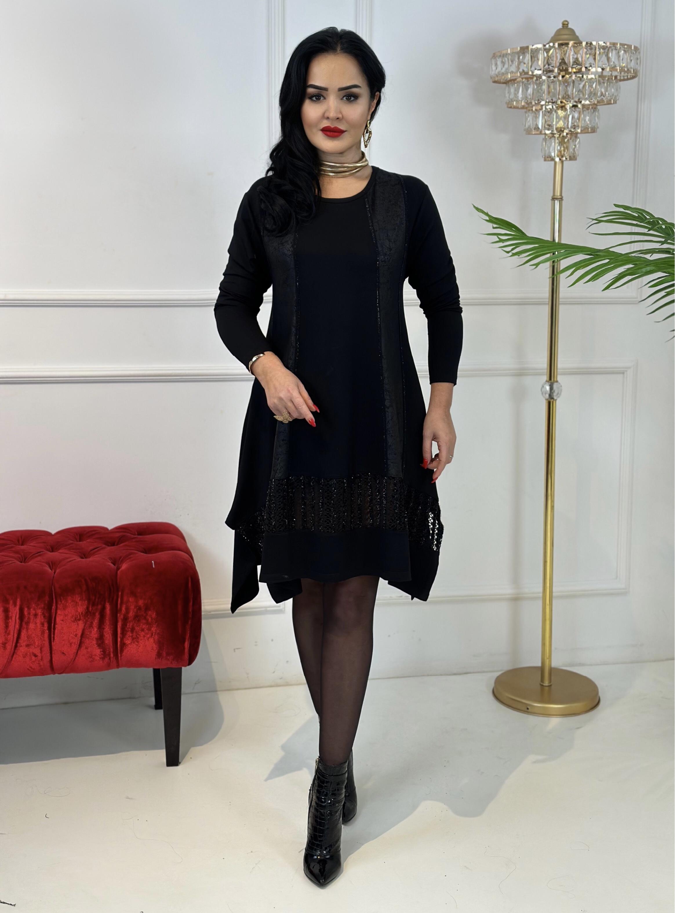 4410 İthal lycralı triko tarzı siyah tunikssdfgv