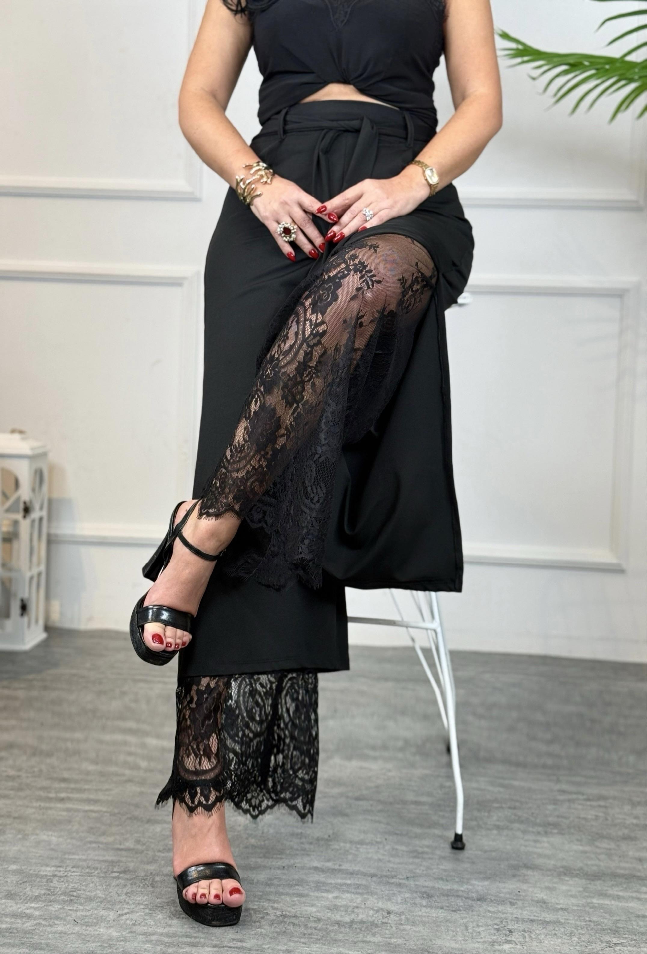 4707 Dantel Detaylı Vesper Pantolon4707