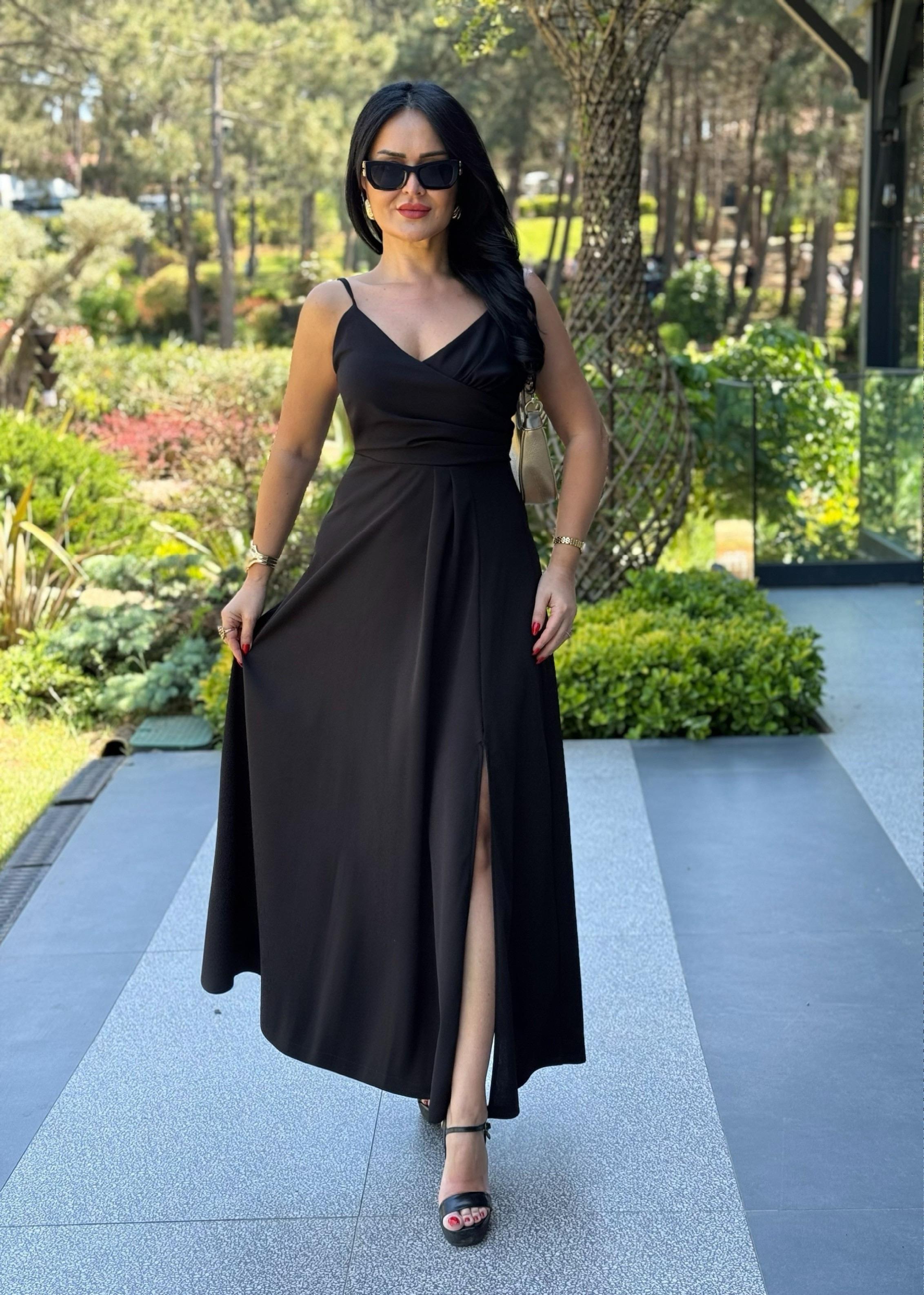 4773 Dream siyah elbise4773