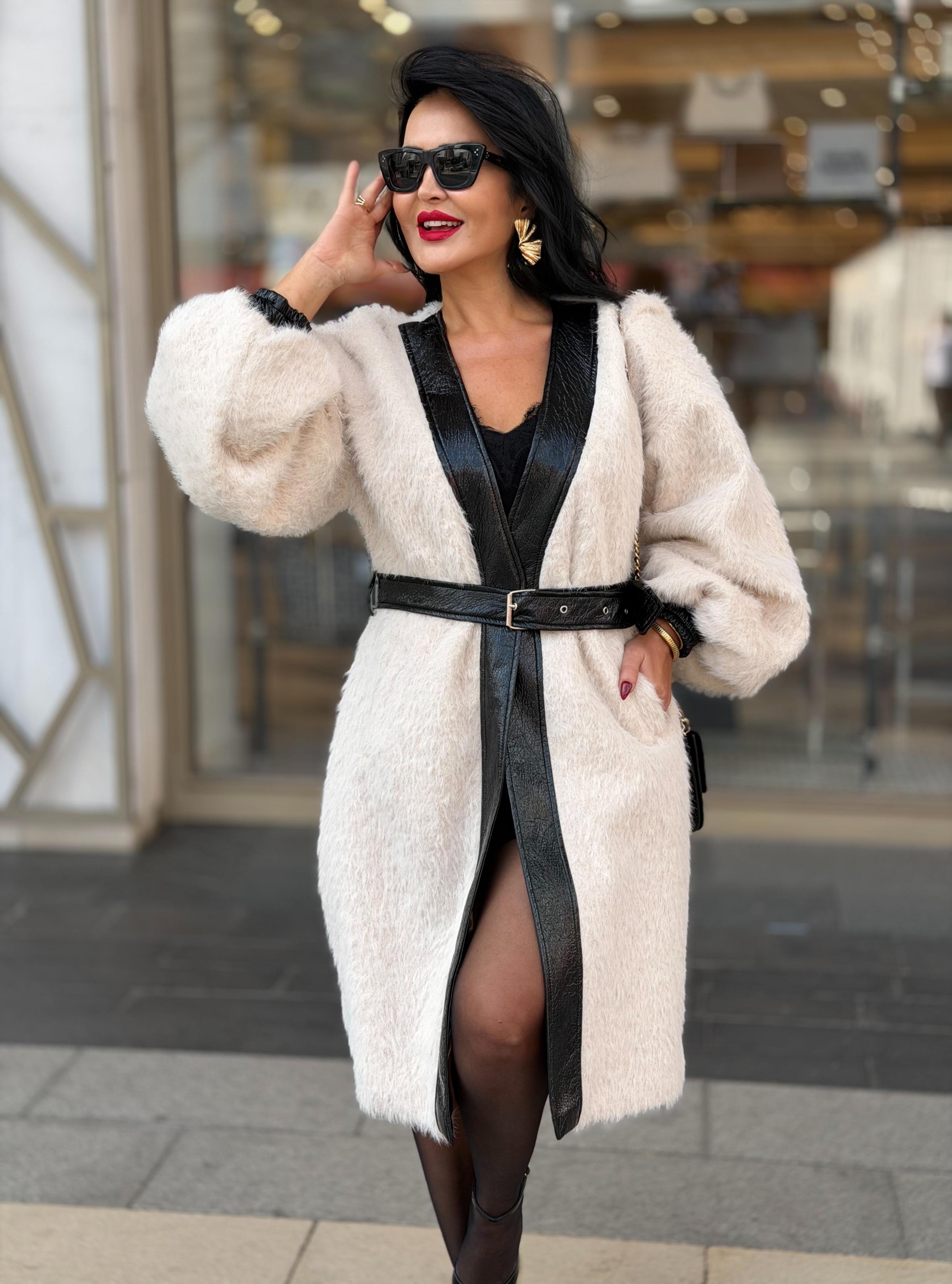 4878 Samira krem kaban4878