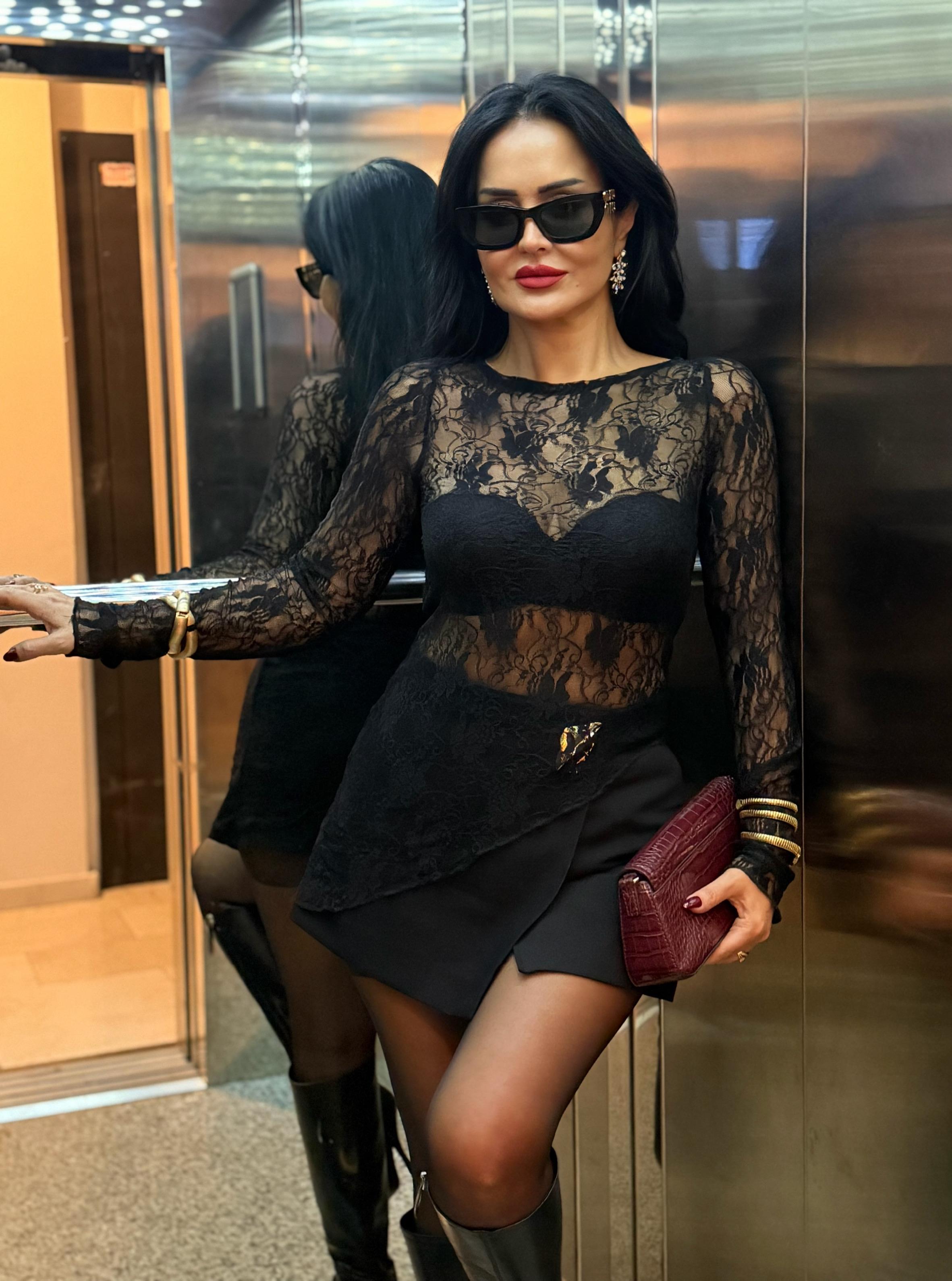 4881 Florida Dantel siyah bluz4881