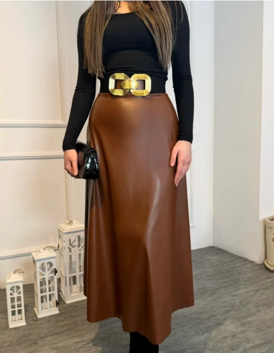 4899 Miranda  kahverengi deri etek4899