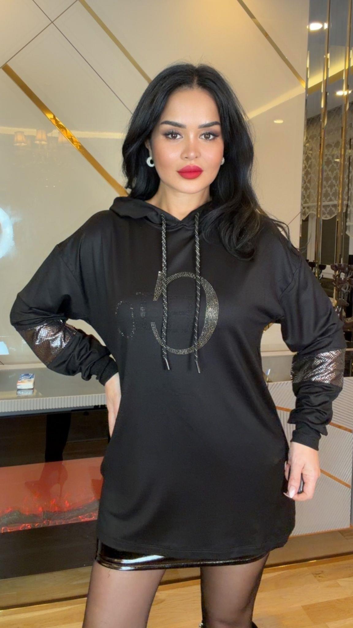 4937 Aura kapüşonlu tunik4937