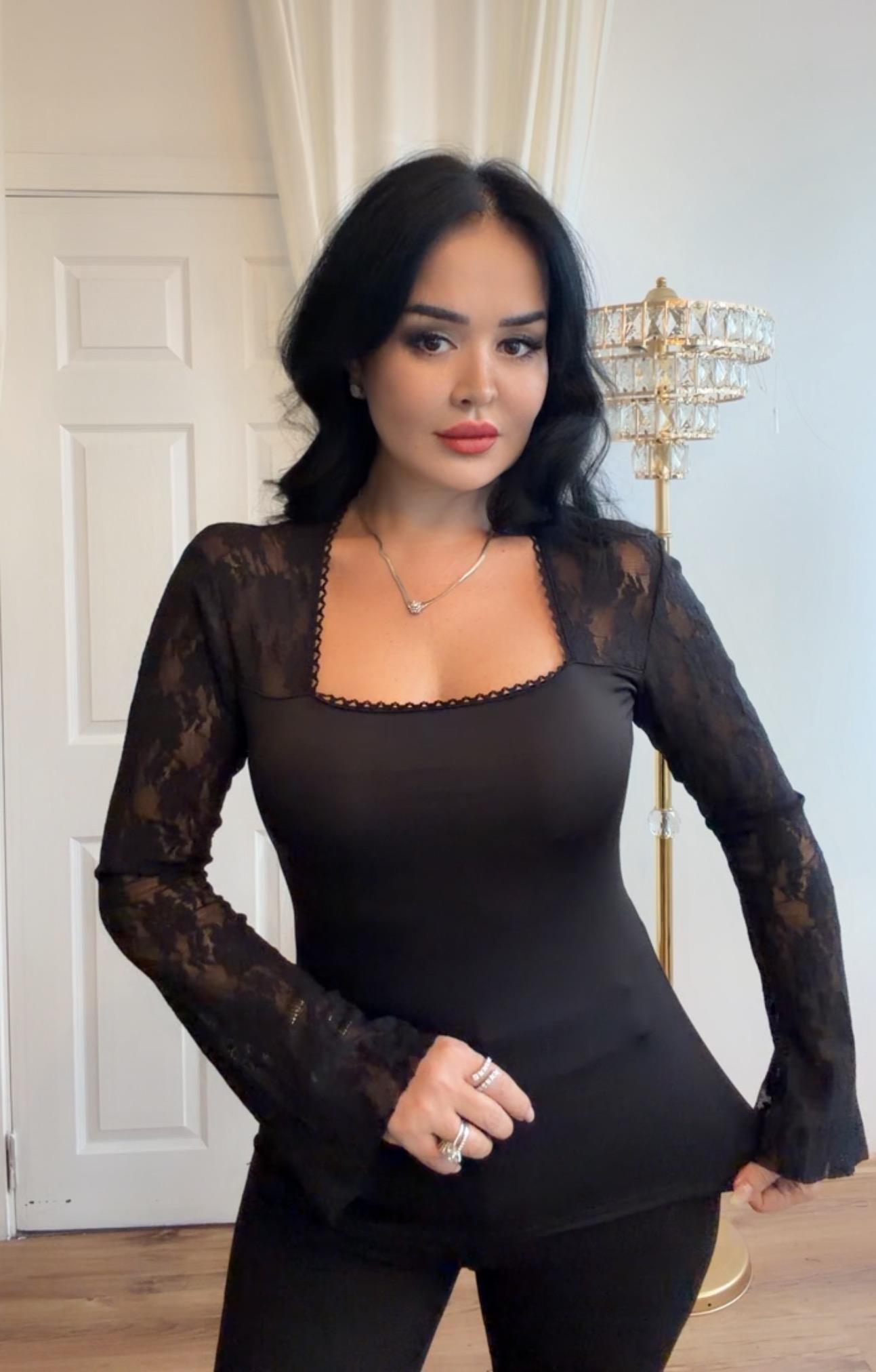 4953 Saden Bluz Siyah4953