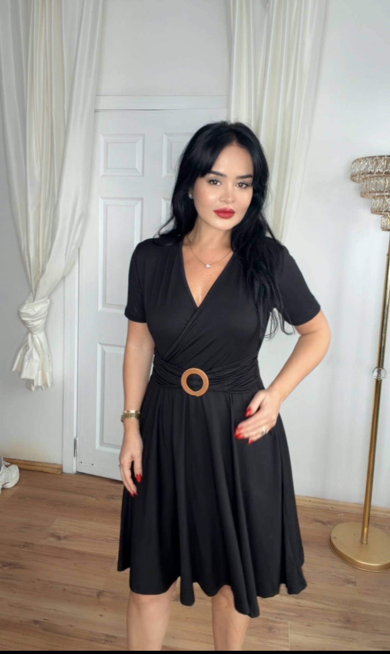 4998 Belira  Siyah  Elbise 4998