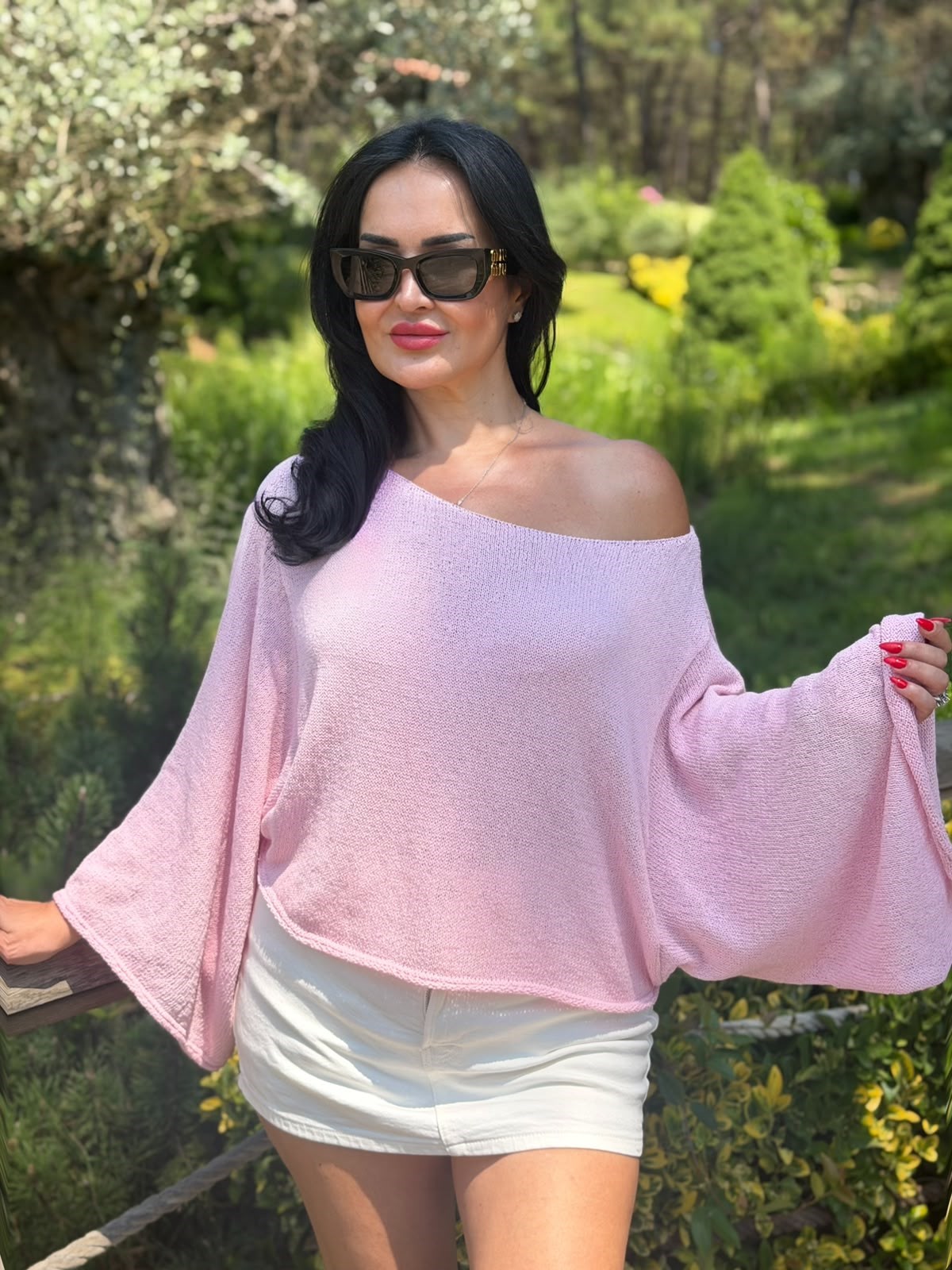 5051 Alina pembe bluz5051