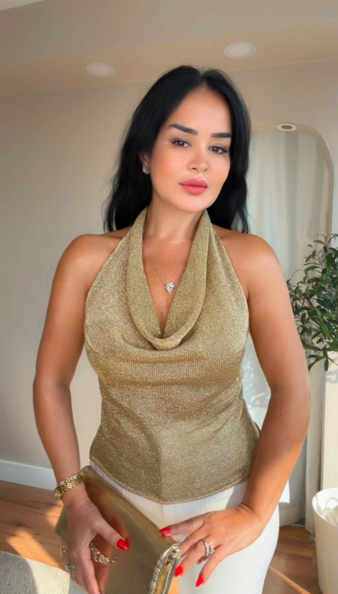 5063 Solea Gold Bluz 5063