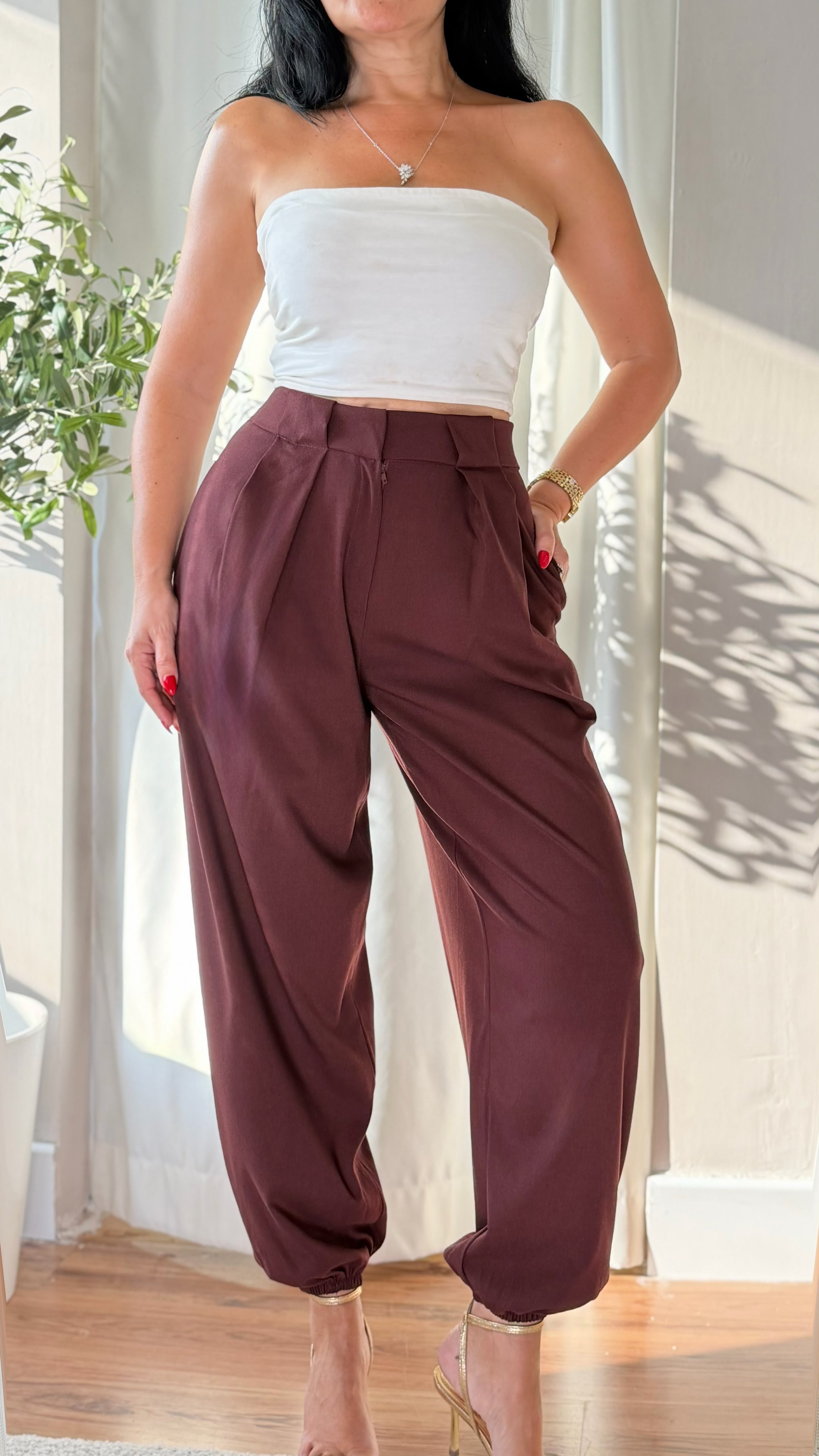 5068 Pony  bordo pantolon5068