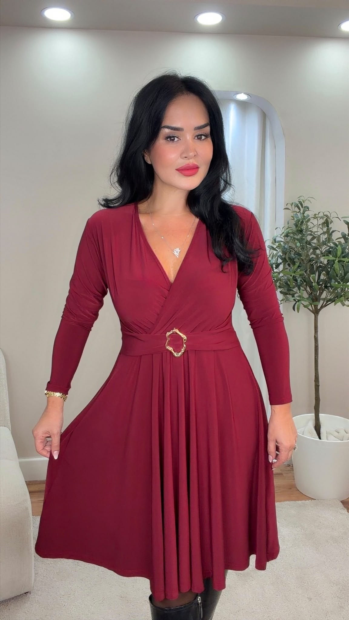 6020 Mindy Siyah Elbise 6020