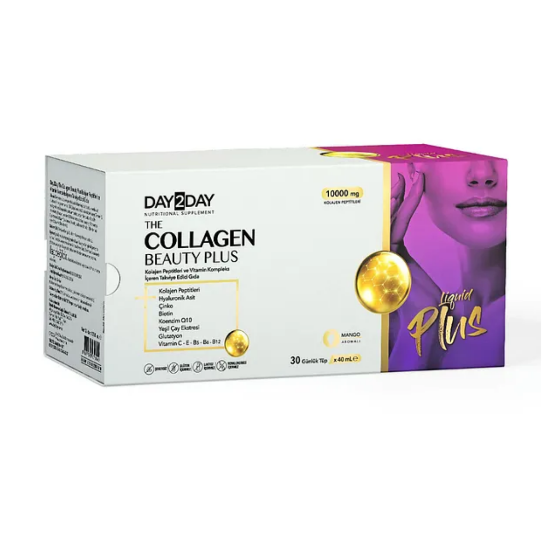  Day2Day The Collagen Beauty Plus Mango Aromalı Takviye Edici Gıda 30 Tüp - Day2Day