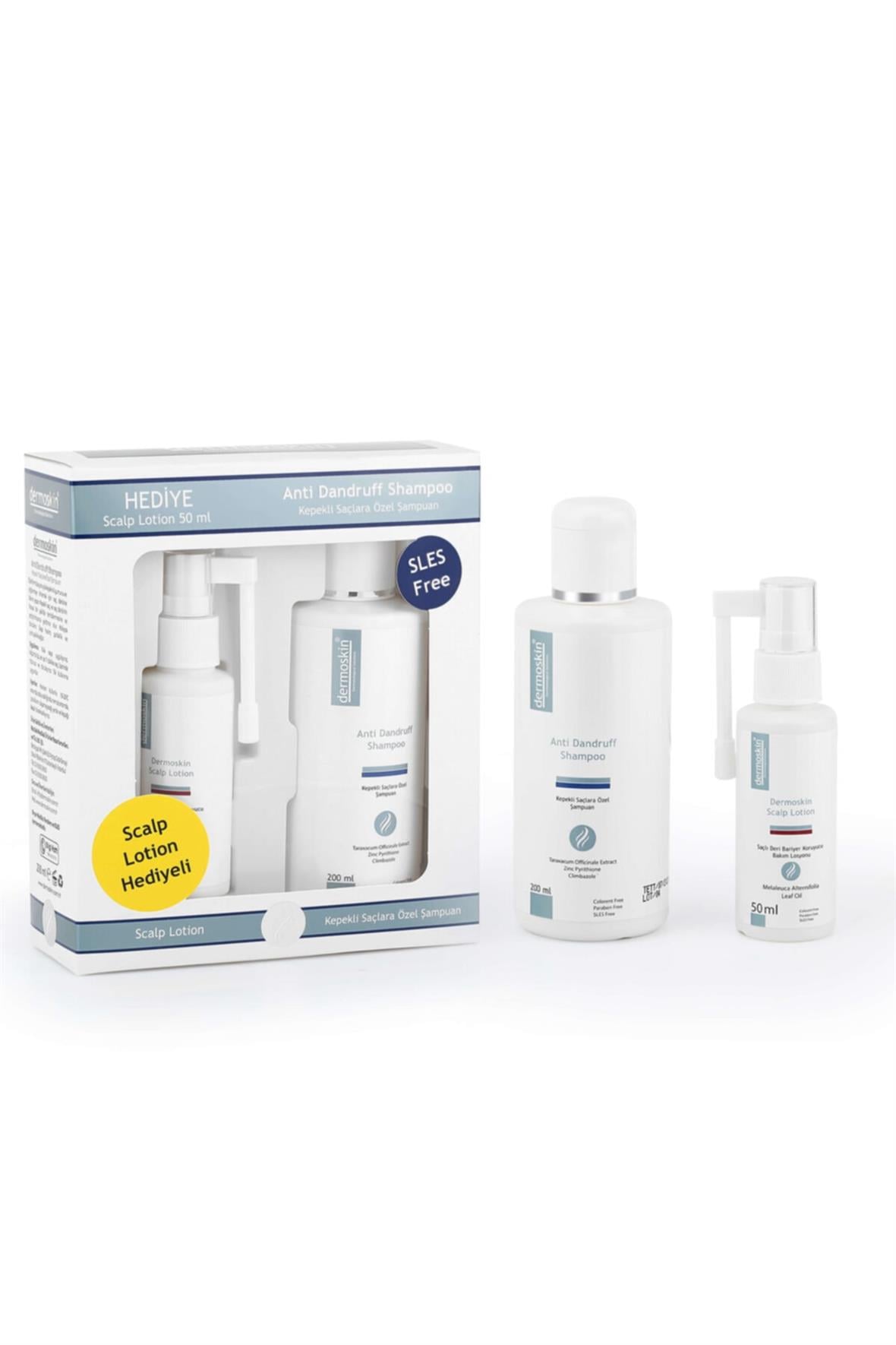 Anti Dandruff Şampuan (Kepekli Saçlar) + Scalp Losyon - Dermoskin
