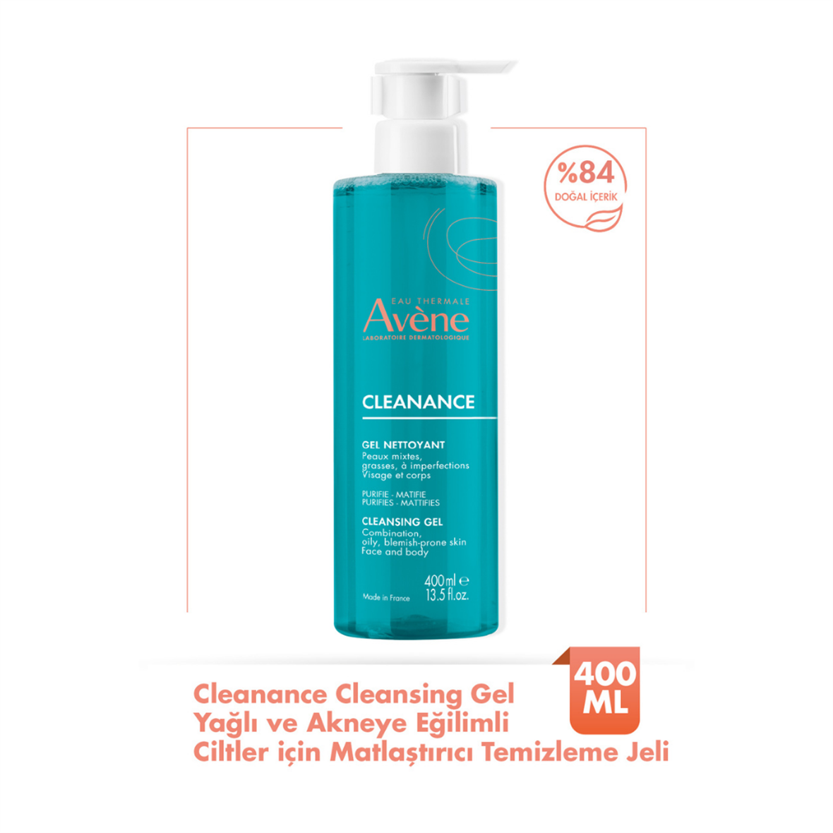 Avene Cleanance Karma ve Yağlı Ciltler İçin Temizleme Jeli 400 ml - Avene