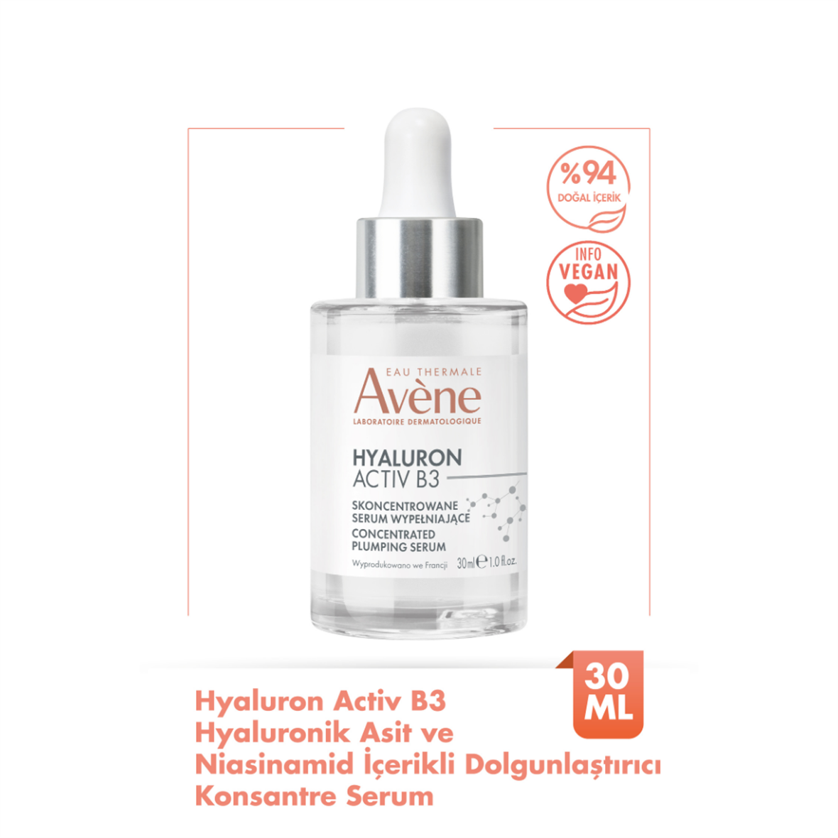 Avene Hyaluron Activ B3 Dolgunlaştırıcı Konsantre Serum 30 ml - Avene