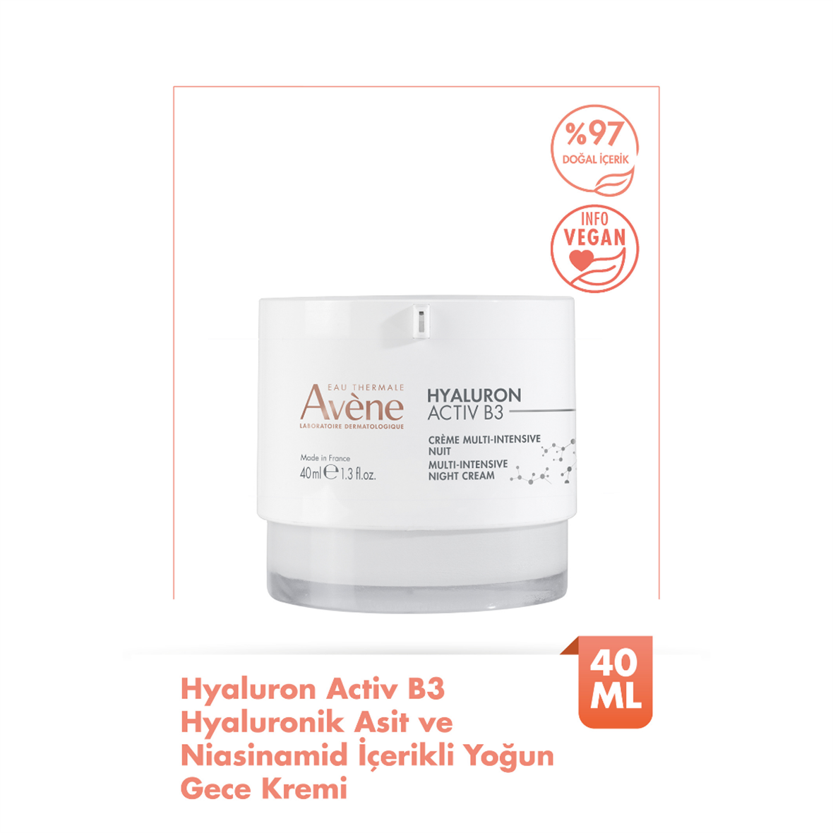 Avene Hyaluron Activ B3 Gece Kremi 40 ml - Avene
