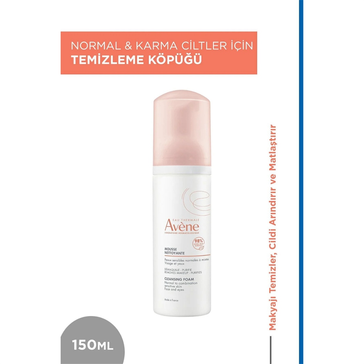 Avene Mousse Nettoyante Cilt Temizleyici Köpük 150 ml - Avene