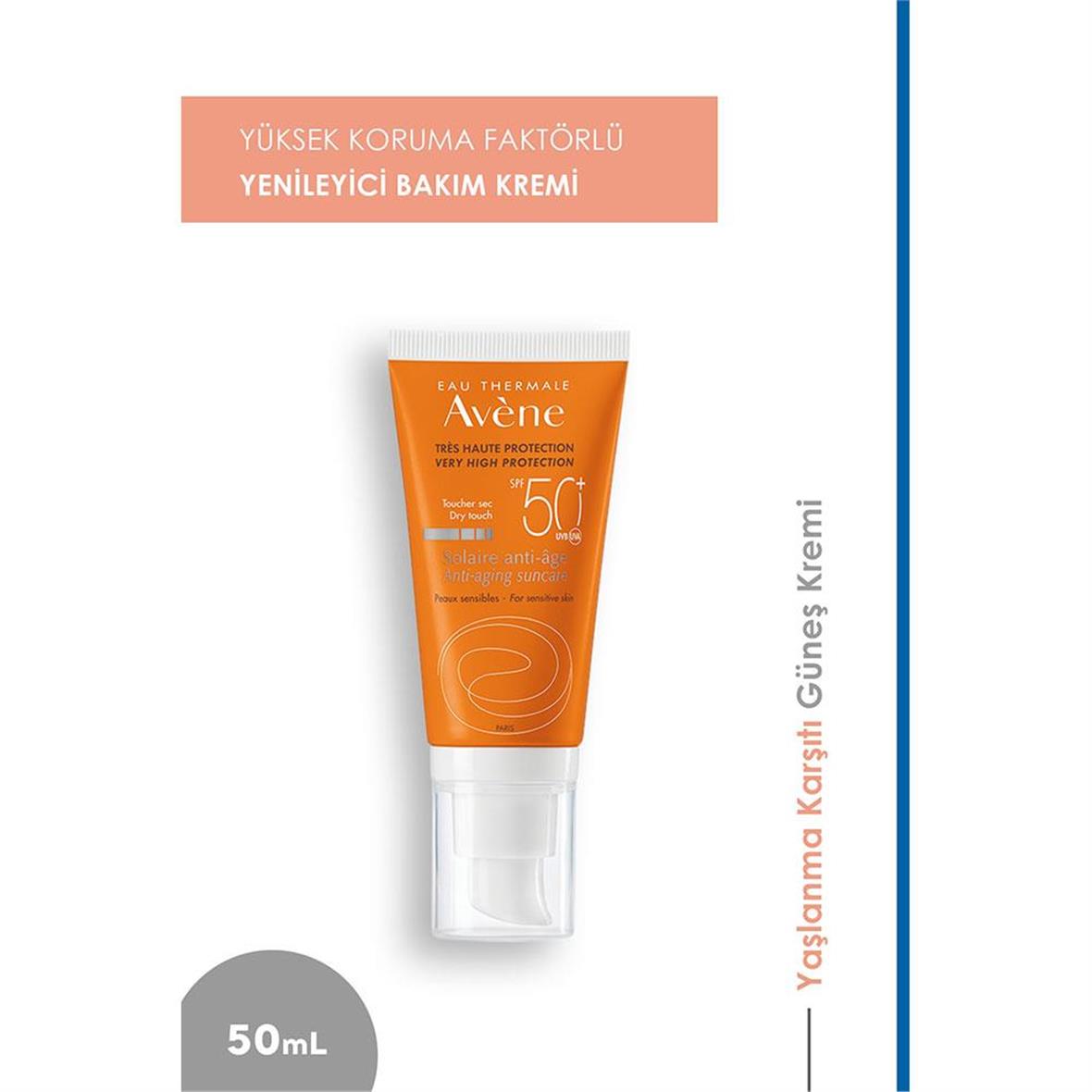 Avene Solaire SPF 50 Yaşlanma Karşıtı Güneş Kremi 50 ml - Avene