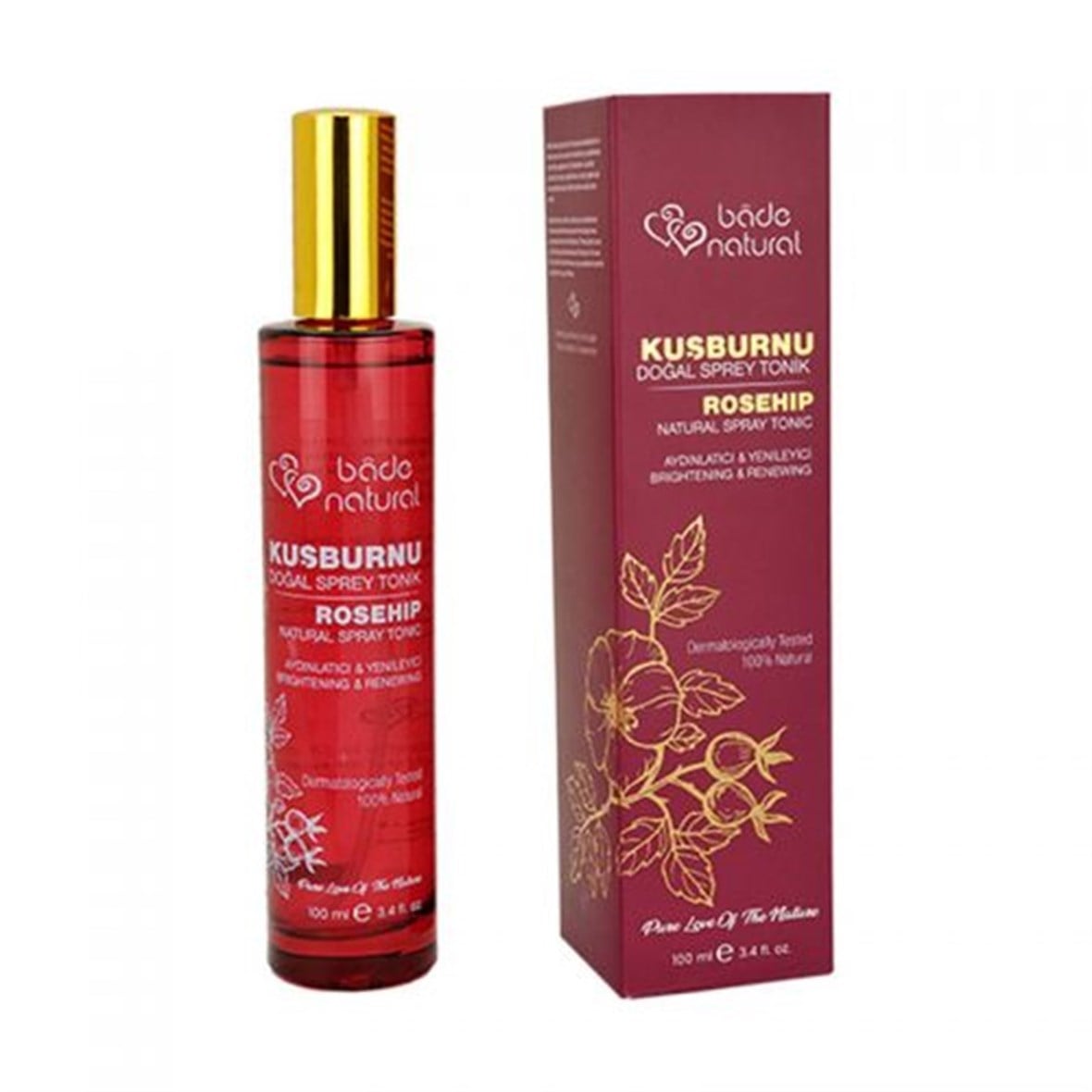 Bade Natural Doğal Kuşburnu Leke Karşıtı Sprey Tonik 100 ml - Bade Natural