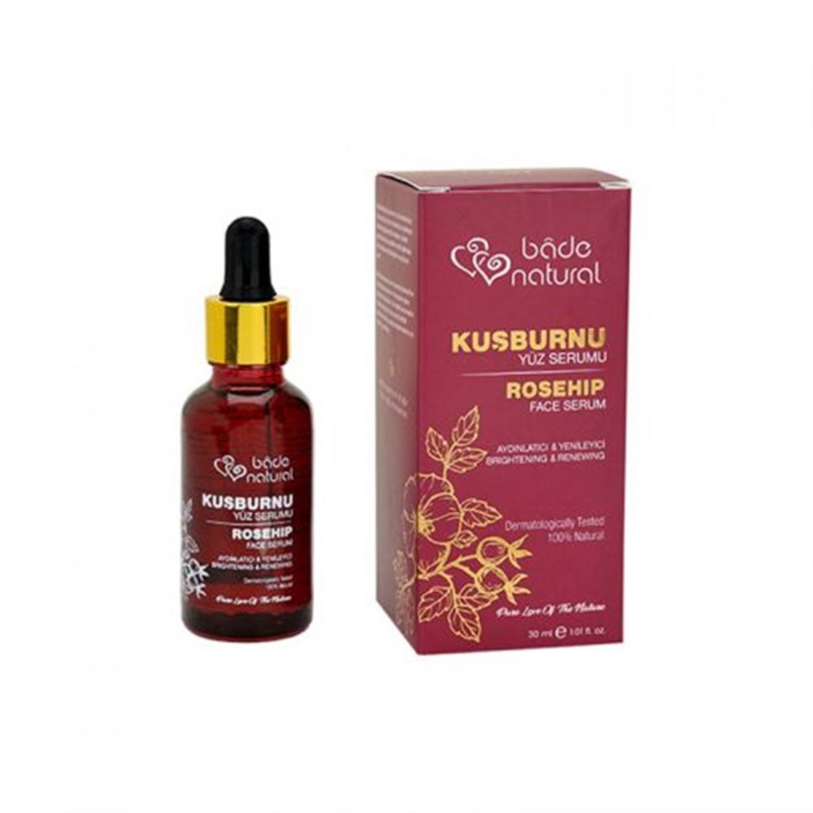 Bade Natural Doğal Kuşburnu Yüz Serumu 30 ml - Bade Natural