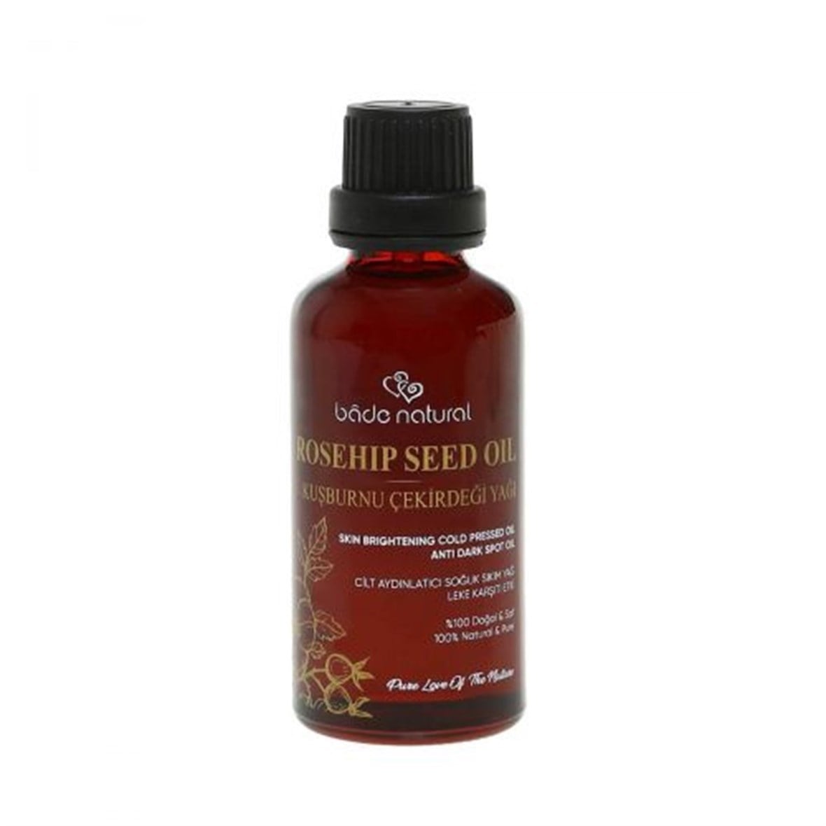 Bade Natural Soğuk Sıkım Kuşburnu Çekirdeği Yağı Doğal ve Saf 50 ml - Bade Natural