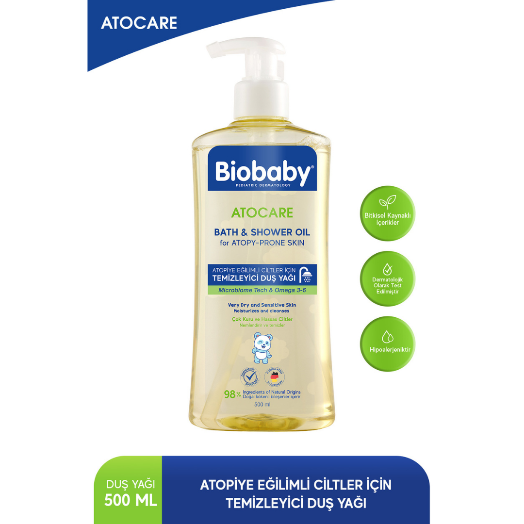 Biobaby Atocare Temizleyici Duş Yağı 500 ml - Biobaby