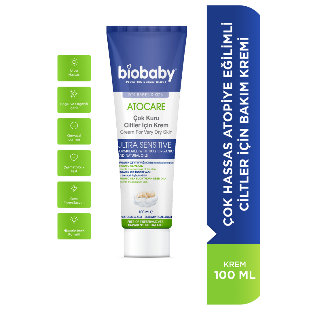 Biobaby Kuru ve Çok Kuru Ciltler İçin Krem 100 ml - Biobaby