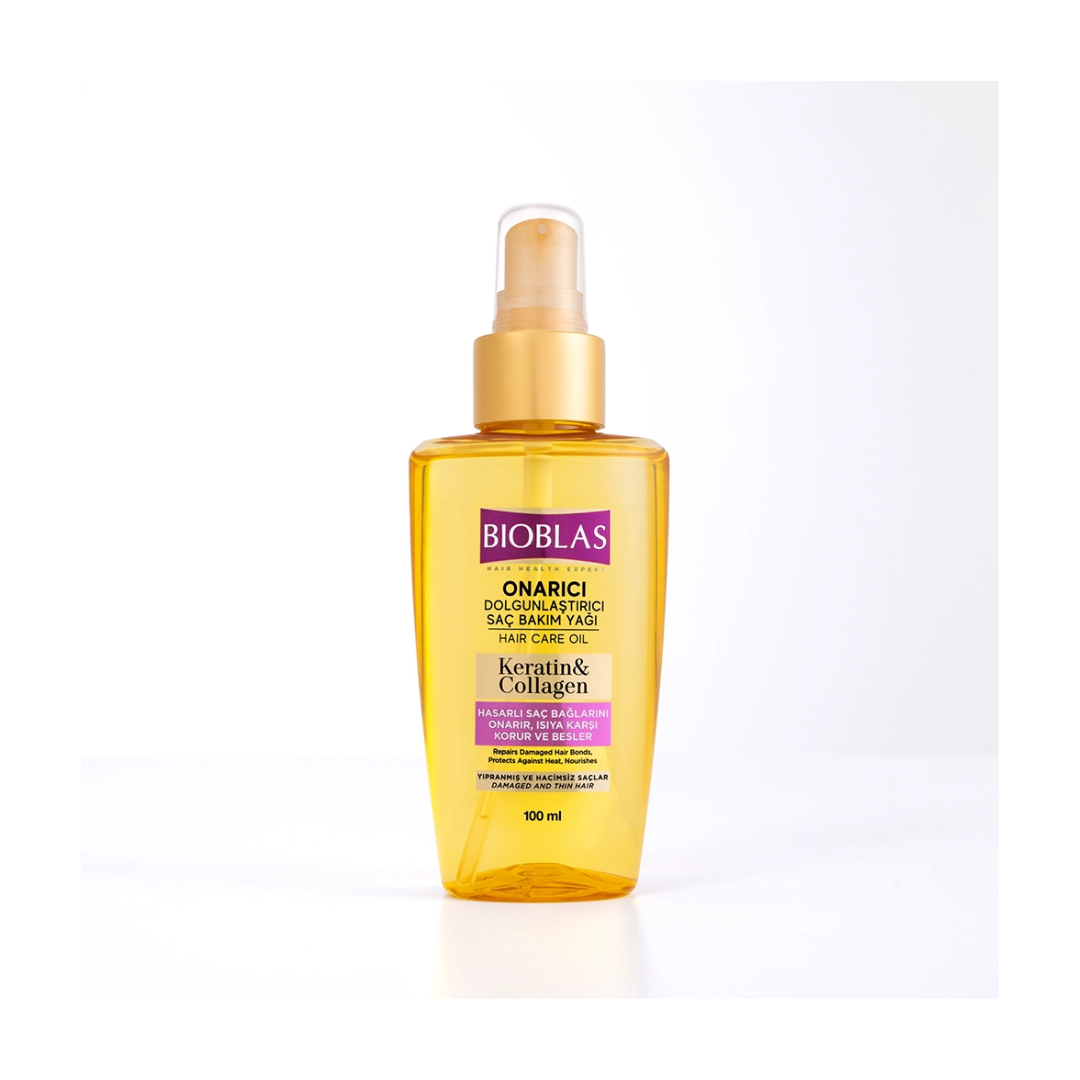 Bioblas Keratin Collagen Dolgunlaştırıcı Saç Bakım Yağı 100 ml - Bioblas