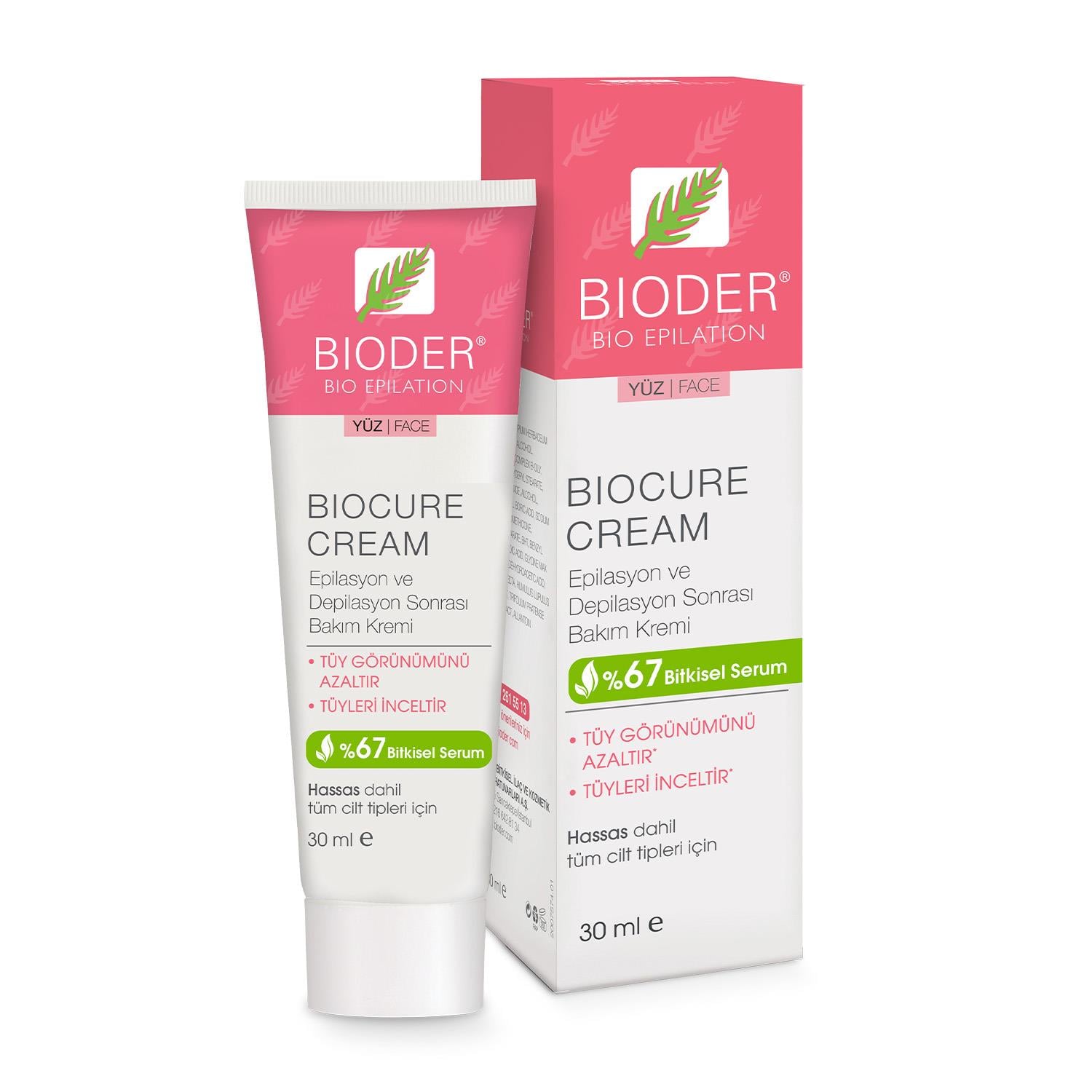 Bioder Biocure Cream Yüz İçin Tüy Azaltıcı Krem 30 ml - Bioder