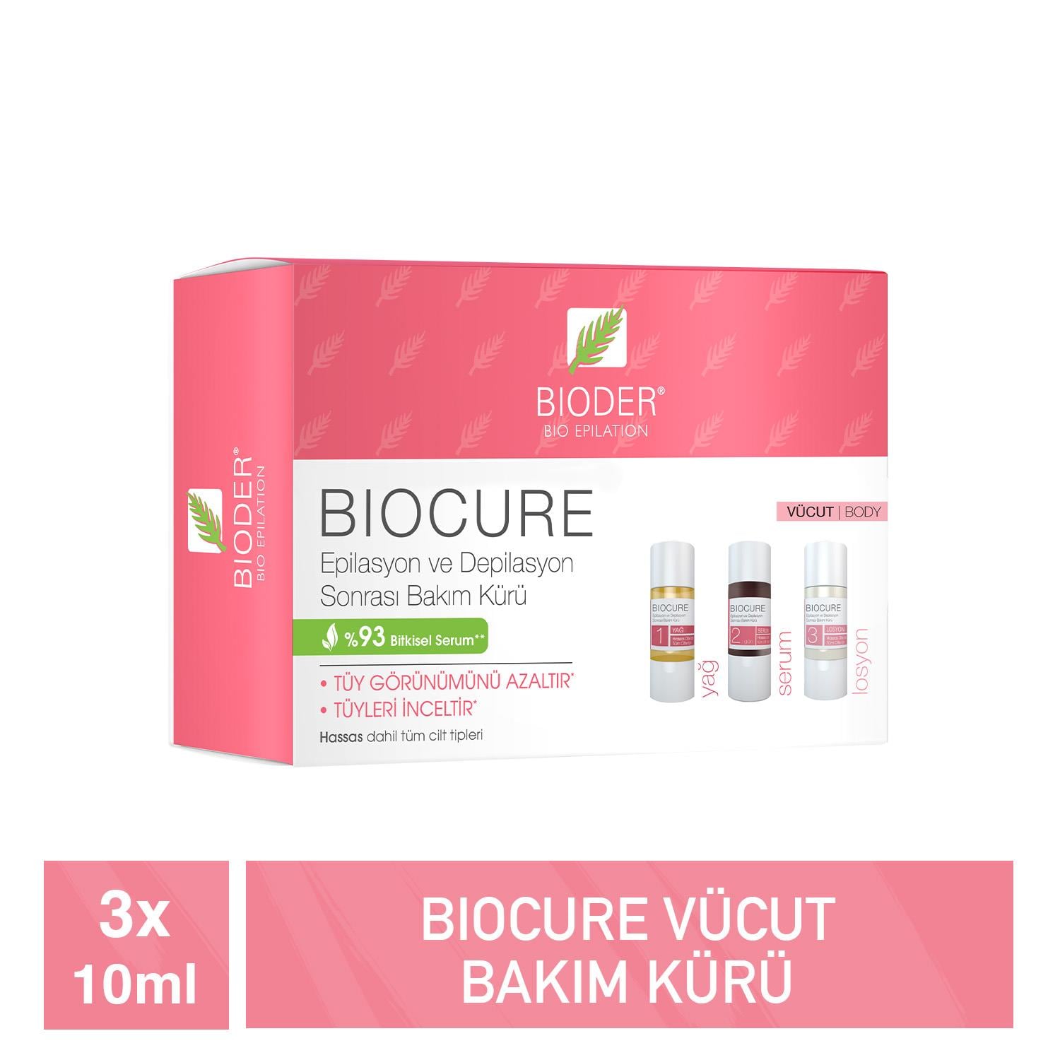 Bioder Biocure Tüy Azaltıcı Kür 3 x 10 ml - Vücut Bölgesi - Bioder