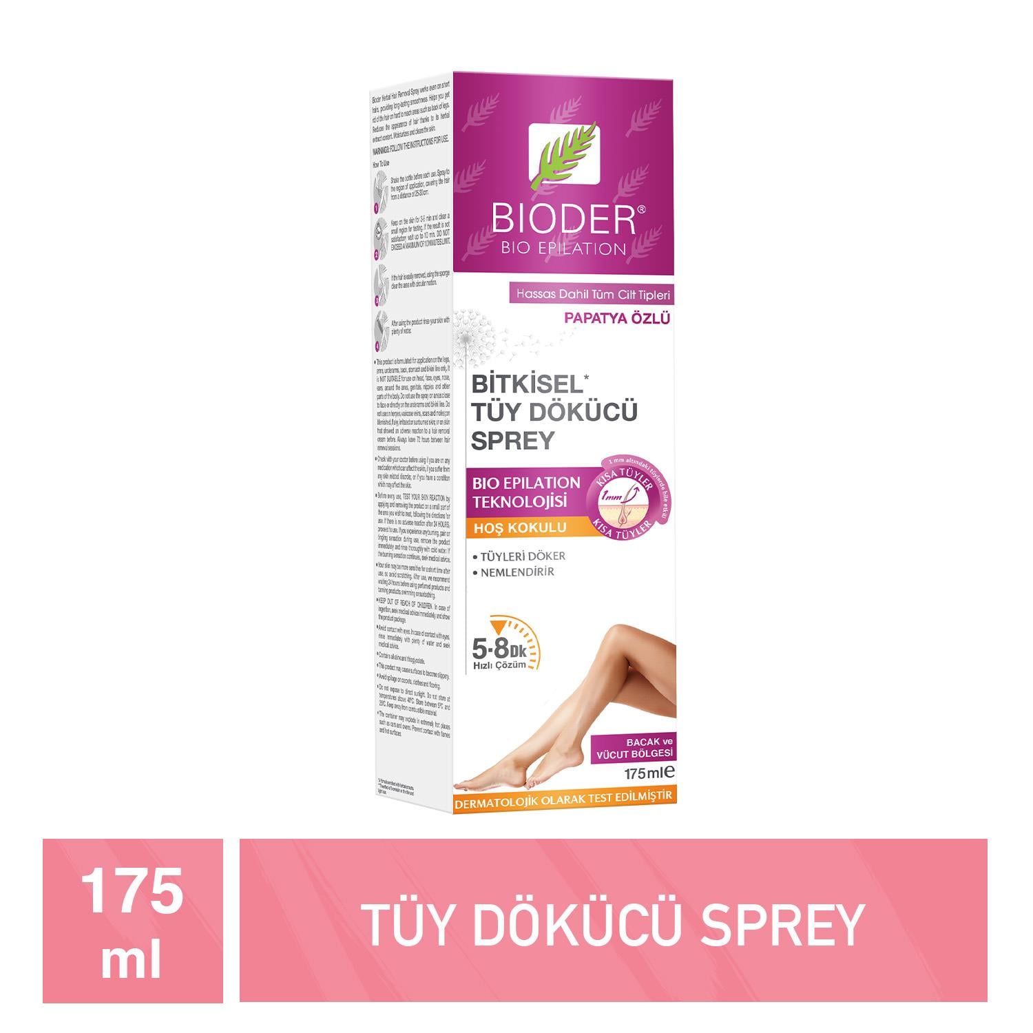 Bioder Bitkisel Tüy Dökücü Sprey 175 ml - Bioder