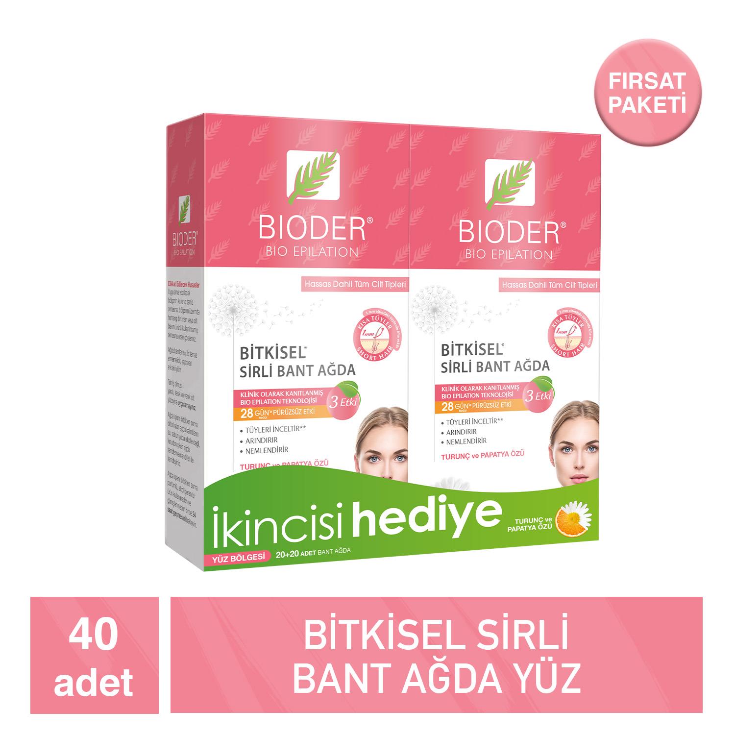 Bioder Epiten Tüy Azaltıcı Sirli Bant Ağda Yüz için - Bioder