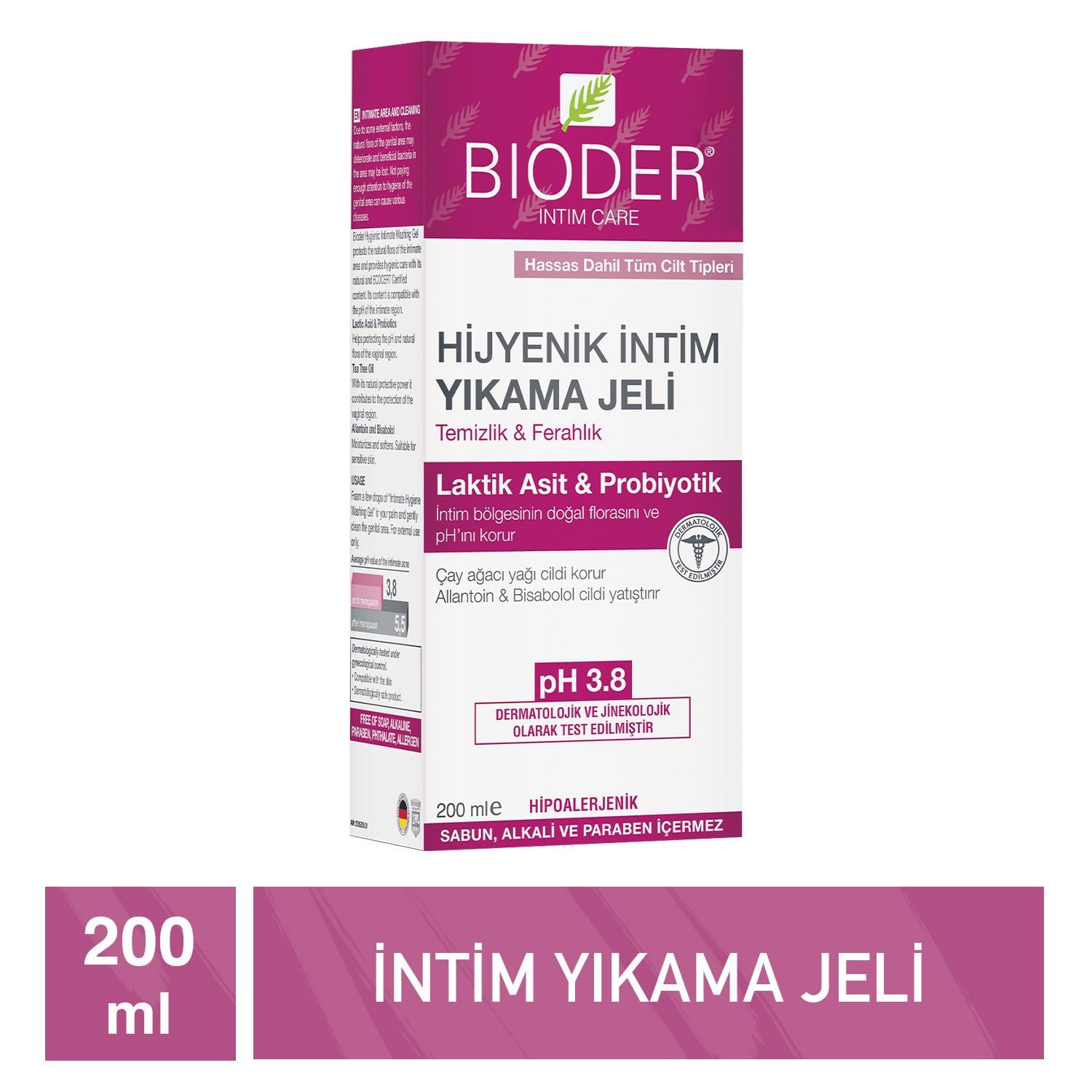 Bioder Hijyenik İntim Yıkama Jeli 200 ml - Bioder