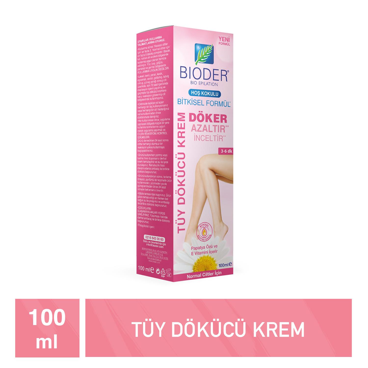 Bioder Normal Ciltler İçin Tüy Dökücü Krem 100 ml - Bioder