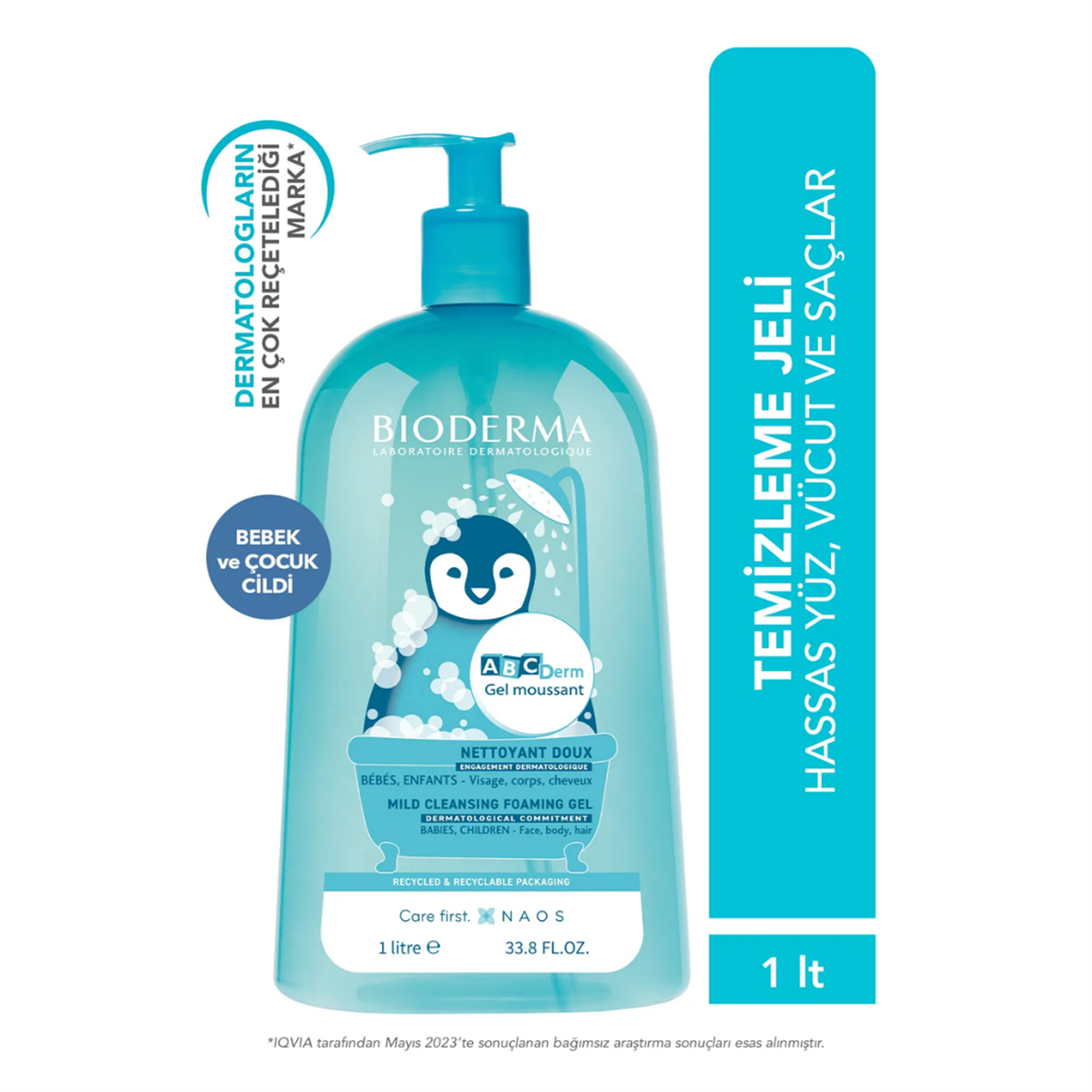Bioderma Abcderm Foaming Cleanser 1LT - Bioderma ABCderm