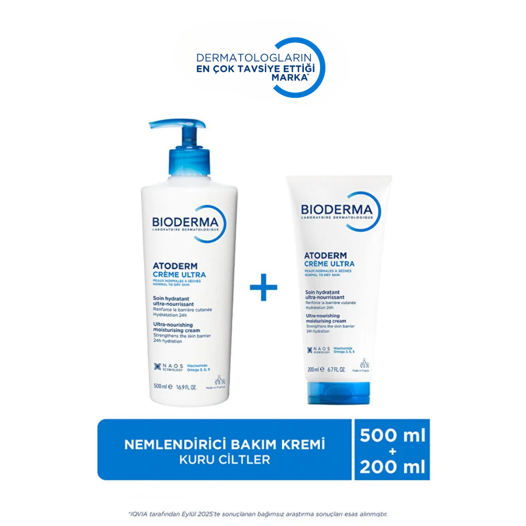 Bioderma Atoderm Creme Ultra 500ml + Atoderm Creme Ultra 200 ml HEDİYE - Bioderma