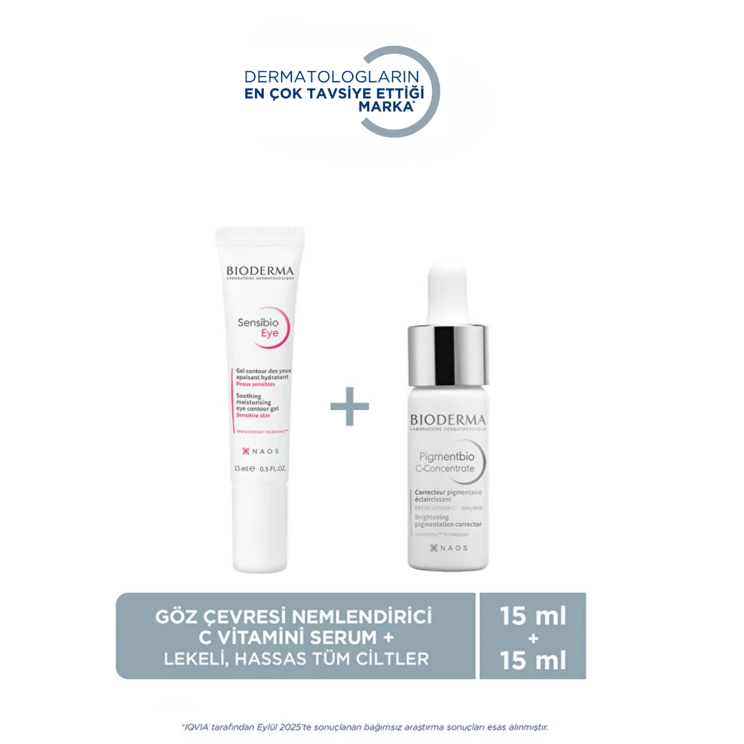Bioderma Pigmentbio C-Concentrate 15 ml + Sensibio Eye Göz Çevresi Kremi 15 ml - Bioderma