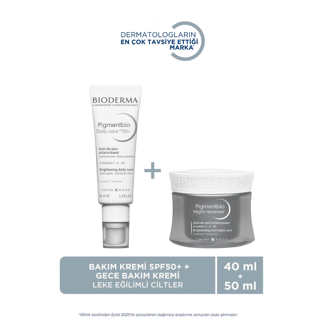 Bioderma Pigmentbio Leke Karşıtı Aydınlatıcı Güneş Koruyuculu Krem & Aydınlatıcı Sıkılaştırıcı Gece Bakım Kremi - Bioderma