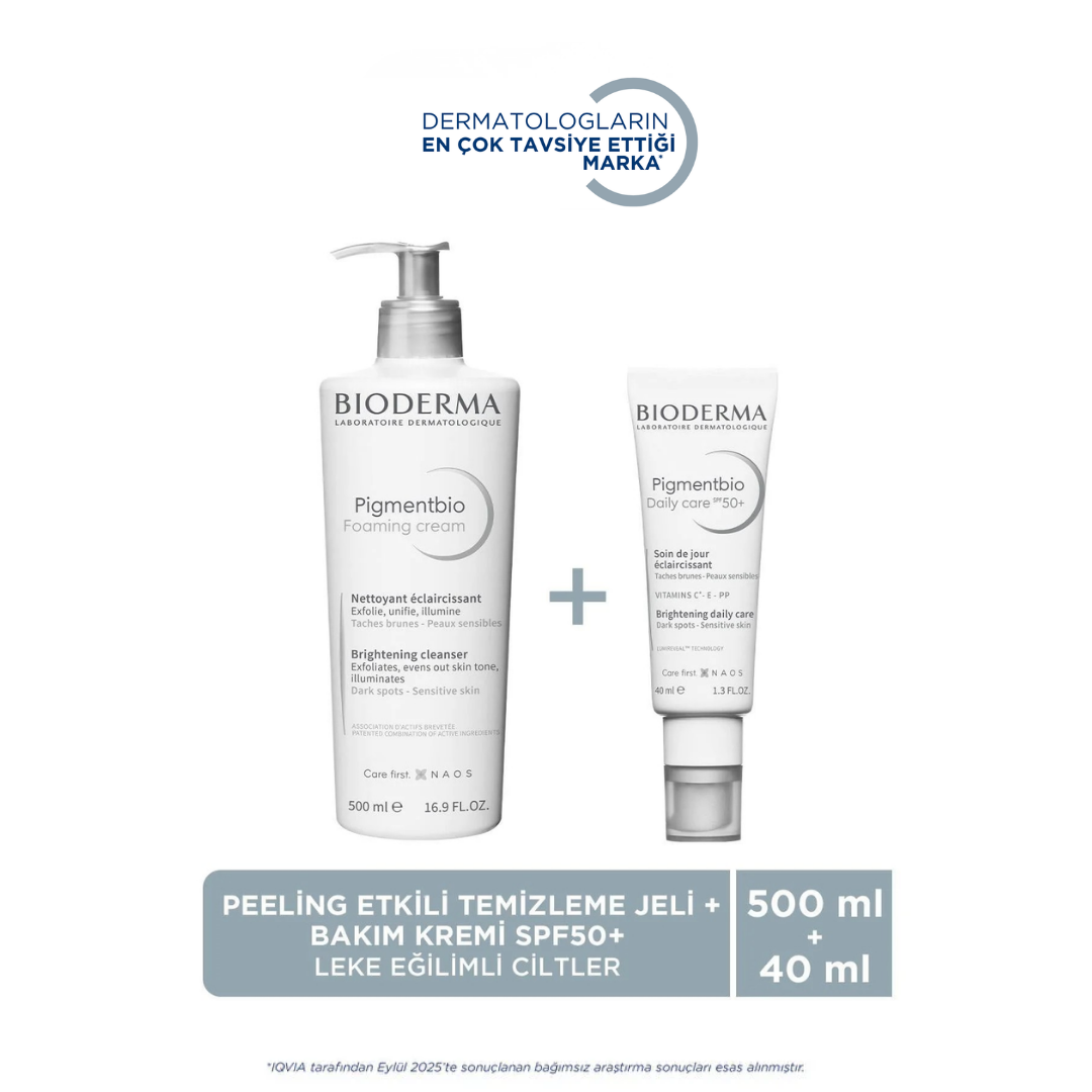 Bioderma Pigmentbio Leke Karşıtı Temizleyici ve Güneş Kremi Seti 500 ml + 40 ml - Bioderma