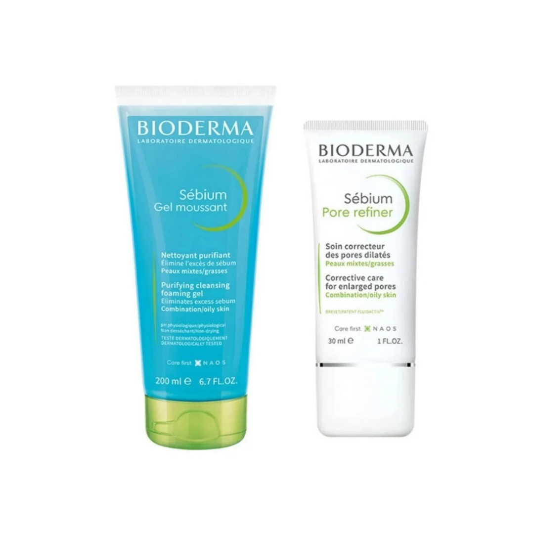 Bioderma Sebium Foaming Gel + Pore Refiner Gözenek Karşıtı İkili Bakım Seti - Bioderma