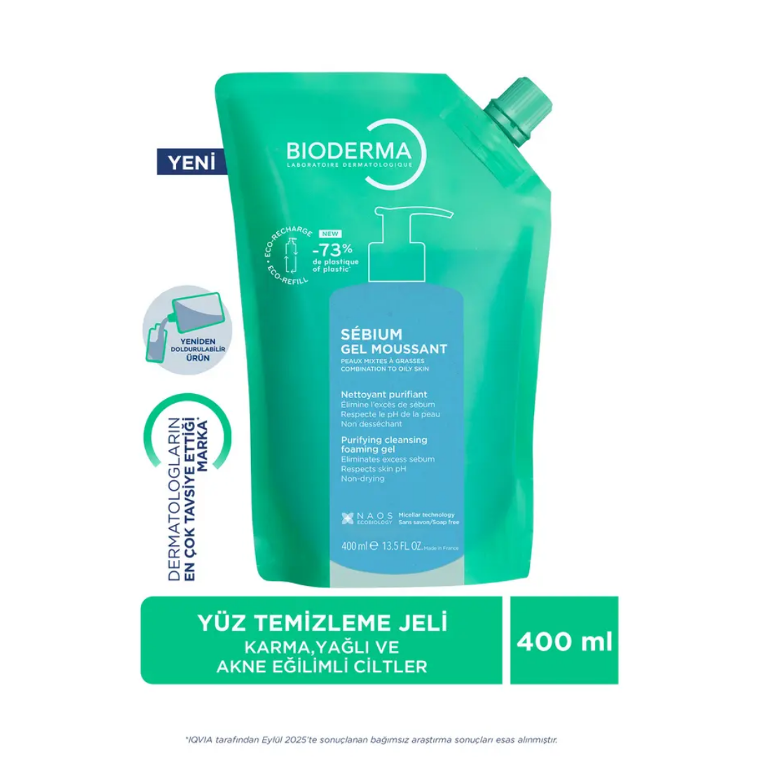 Bioderma Sebium Foaming Gel Refill 400 ml - Bioderma