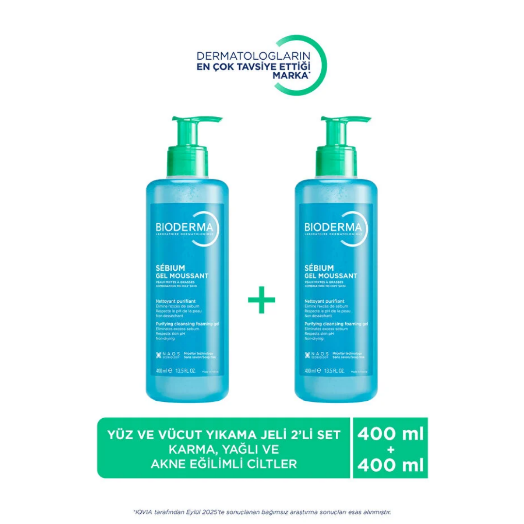 Bioderma Sebium Foaming Temizleme Jeli 2x500 ml - Bioderma