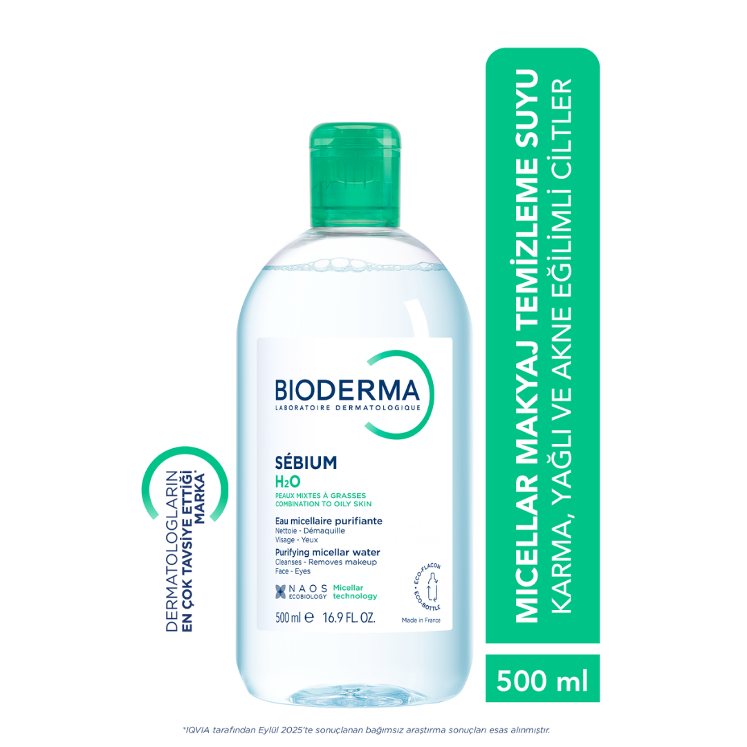 Bioderma Sebium H2O Yüz ve Makyaj Temizleme Suyu 500 ml - Bioderma