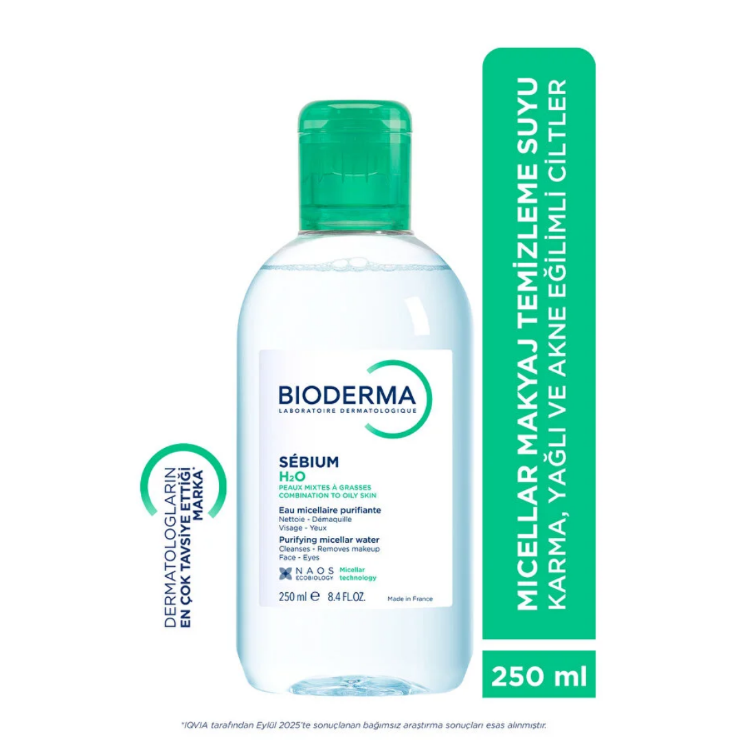 Bioderma Sebium H2O Yüz ve Makyaj Temizleme Suyu 250 ml - Bioderma