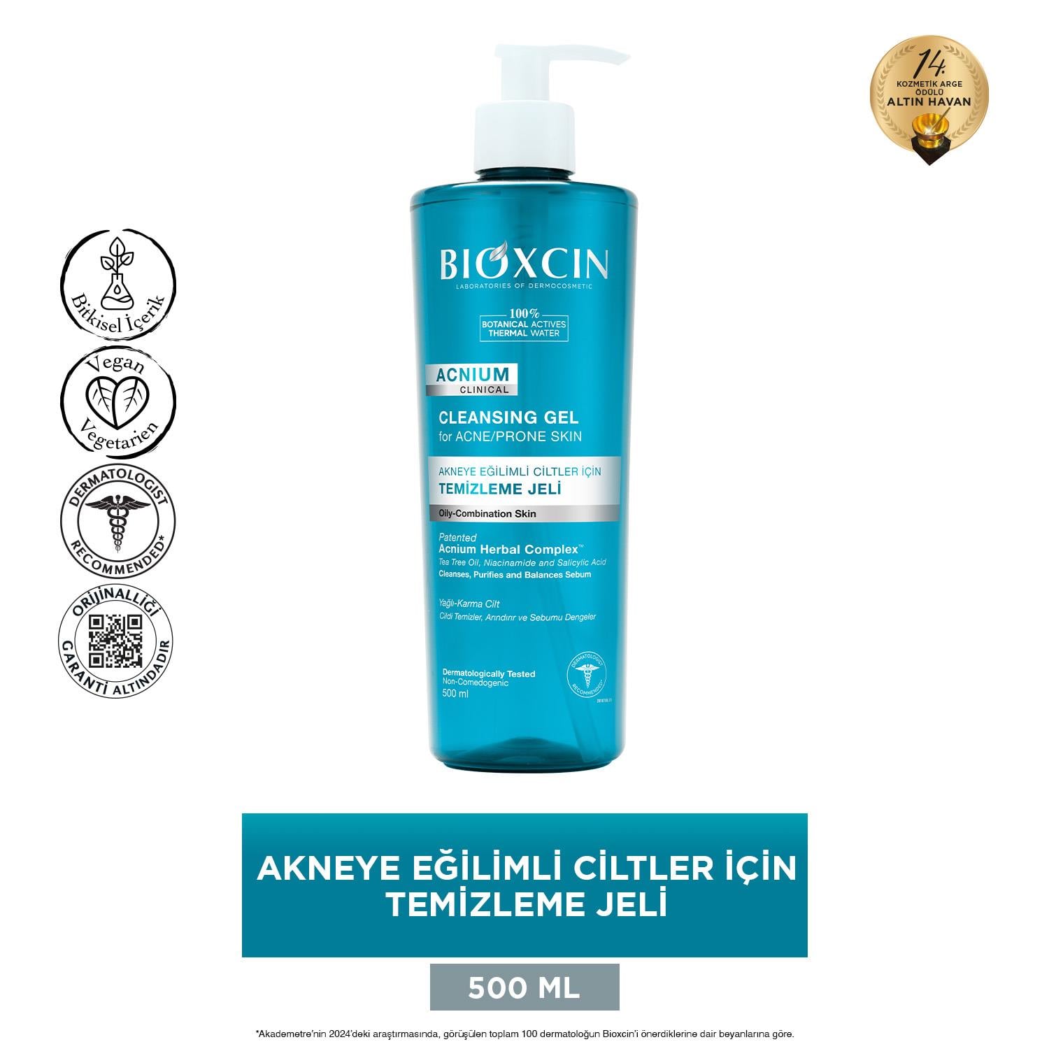 Bioxcin Acnium Sebum Dengeleyici Yüz Yıkama Jeli 500 ml - Bioxcin