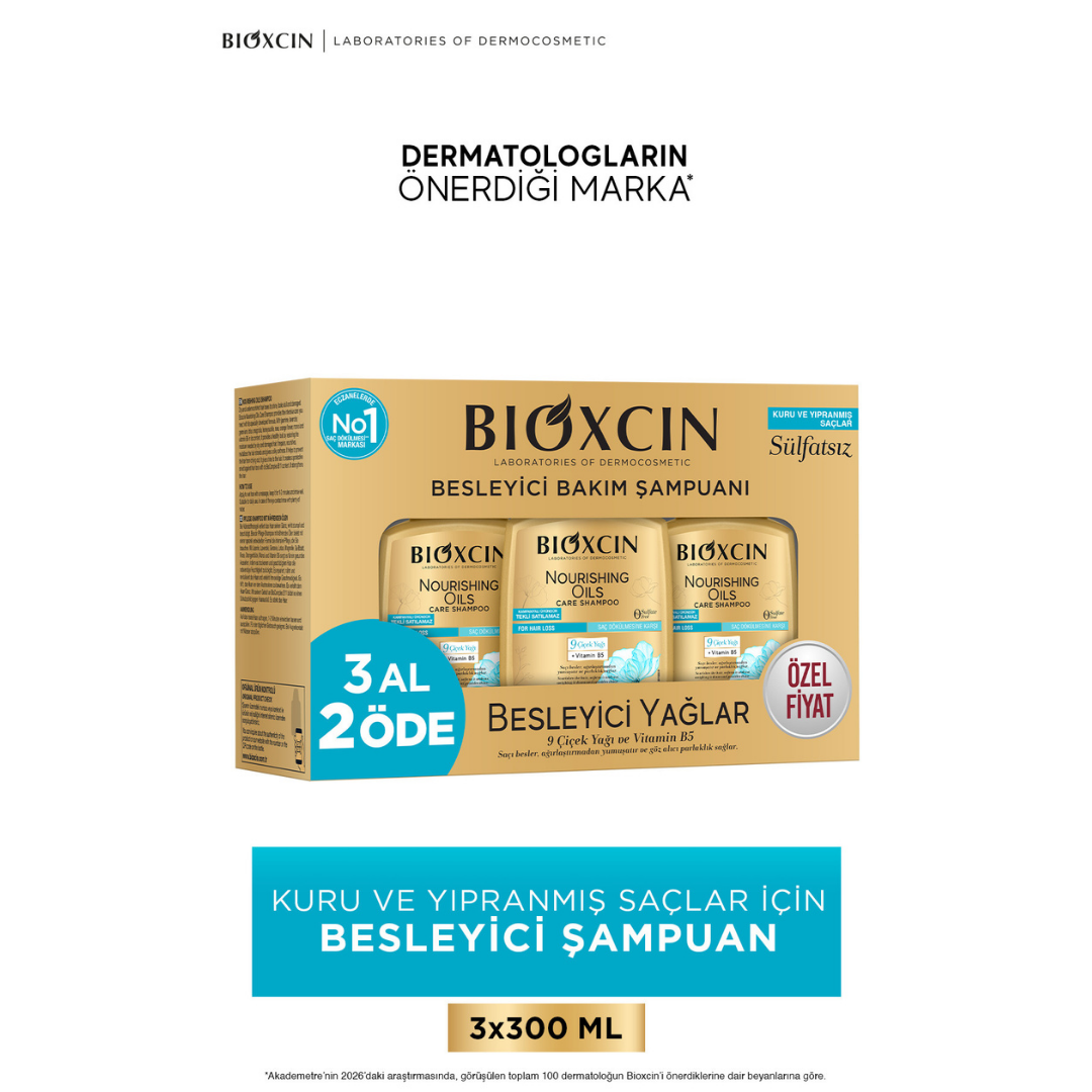 Bioxcin Besleyici Yağlar Şampuan 300 ml - 3 Al 2 Öde - Bioxcin