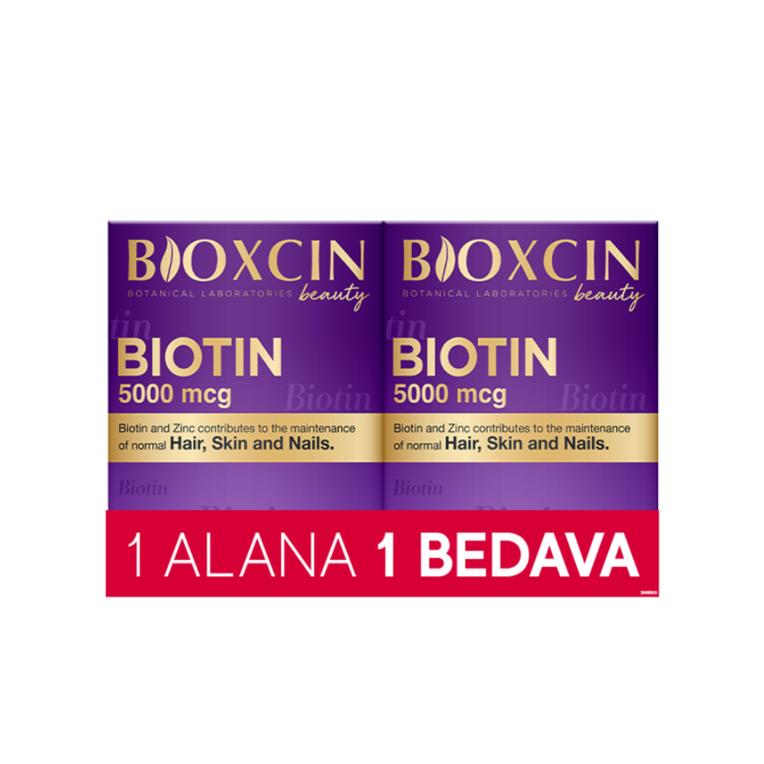 Bioxcin Biotin 5000 mcg Takviye Edici Gıda 30 Tablet 1 Alana 1 Bedava - Bioxcin