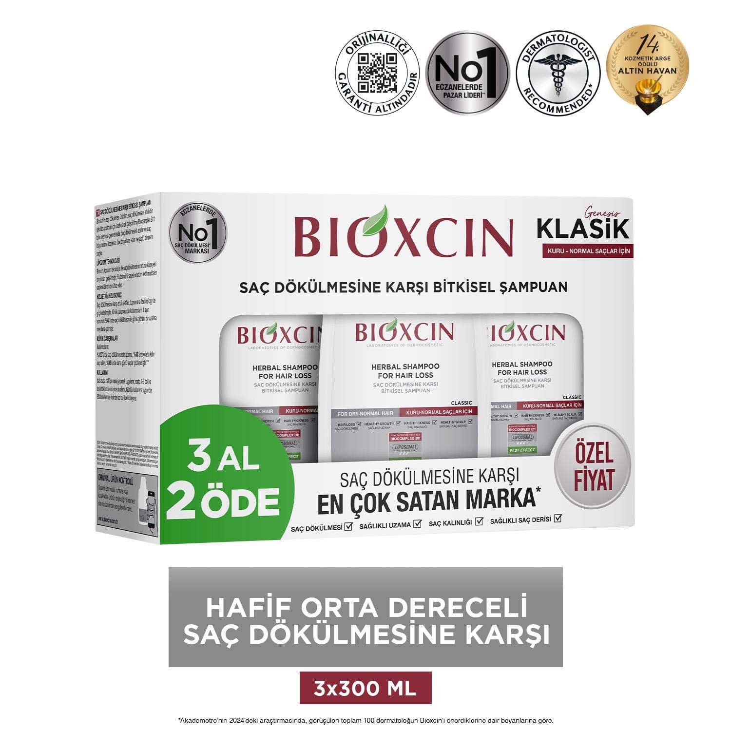 Bioxcin Genesis 3 Al 2 Öde Yağlı Saçlar İçin Şampuan - Bioxcin